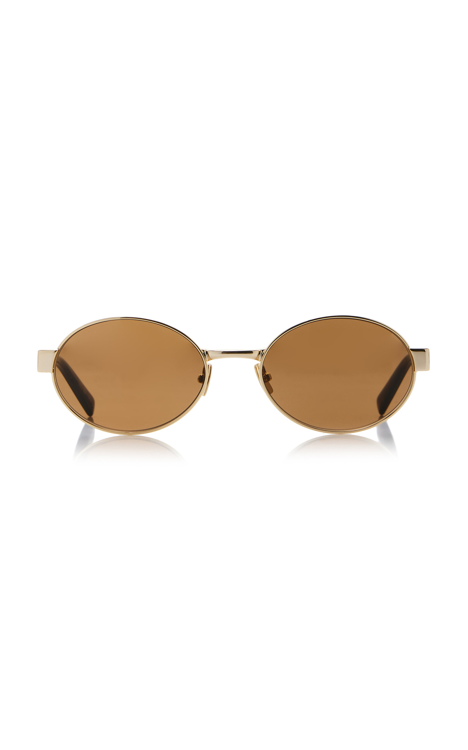 Saint Laurent Round-Frame Metal Sunglasses