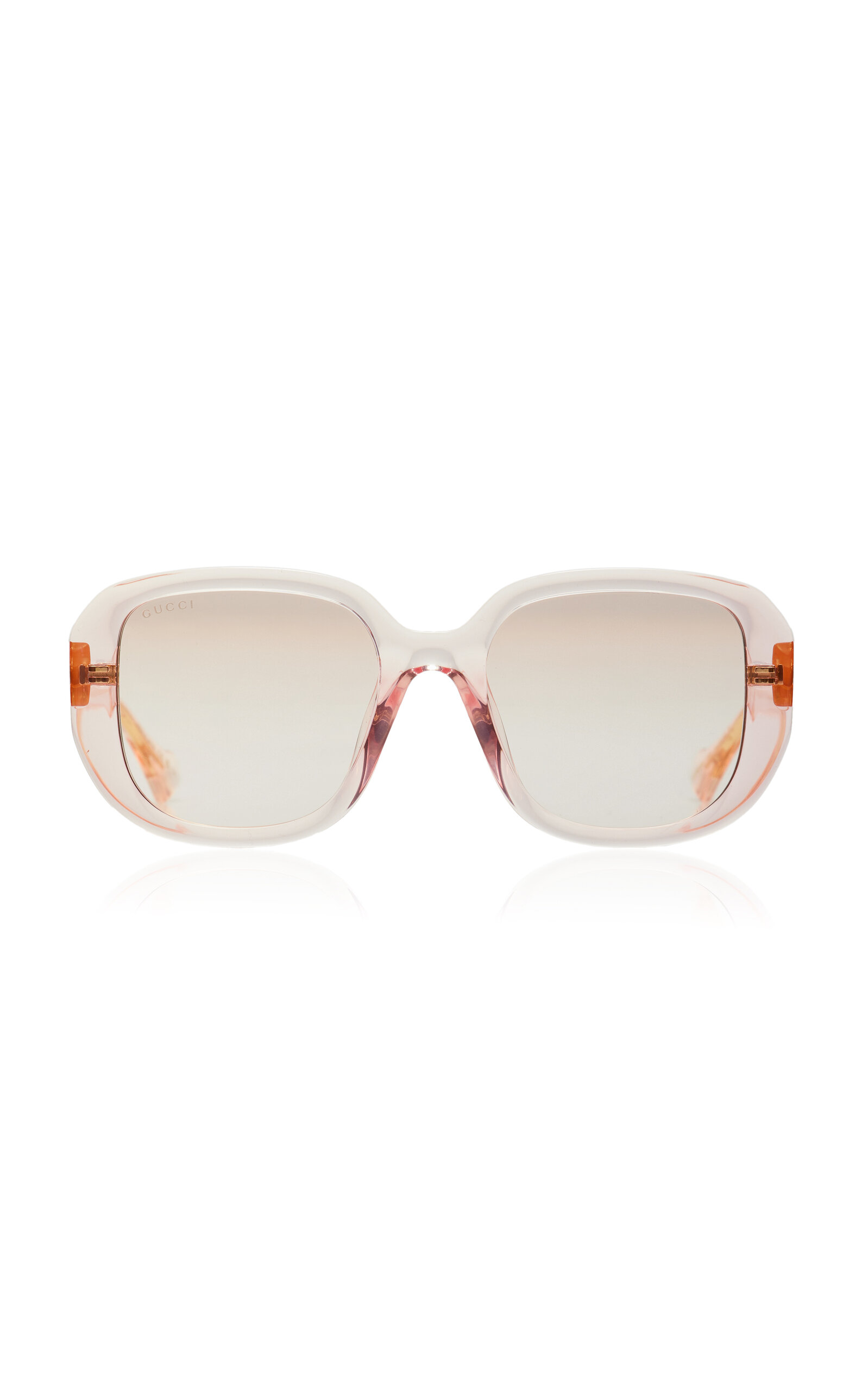 Shop Gucci Oversized Square-frame Bio-nylon Sunglasses In Pink