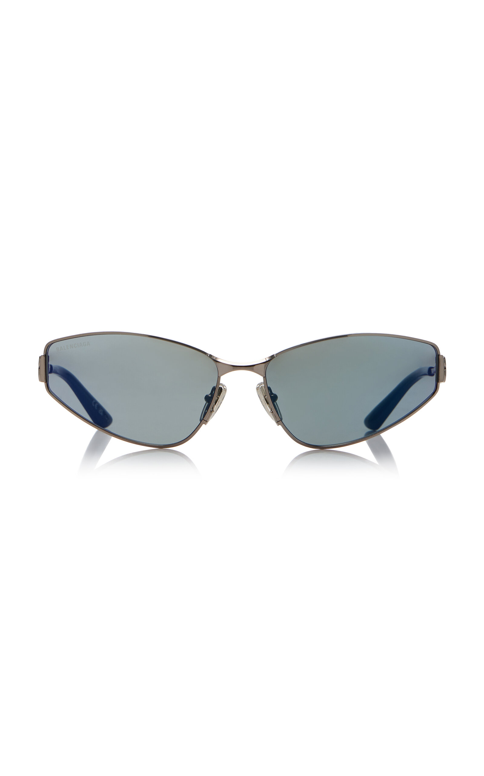 Balenciaga - Cat-Eye Metal Sunglasses - Green - OS - Moda Operandi