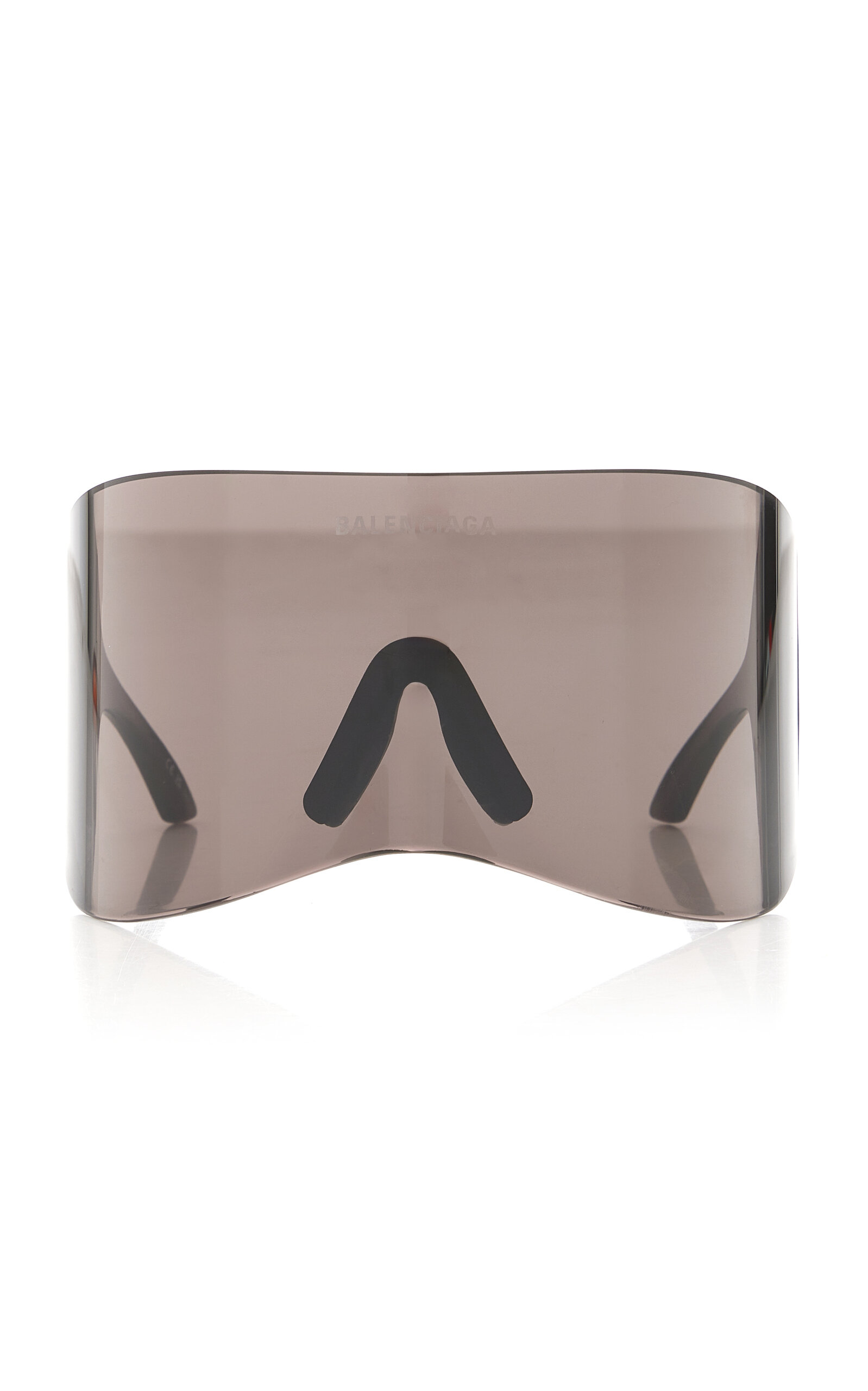 Balenciaga Geometrical/directional Wrap-frame Acetate Sunglasses In Black