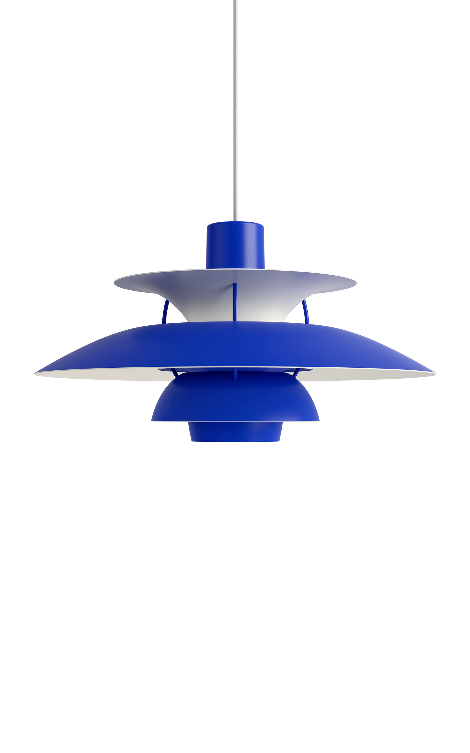 Shop Louis Poulsen Ph 5 Steel Pendant Lamp In Royal Blue