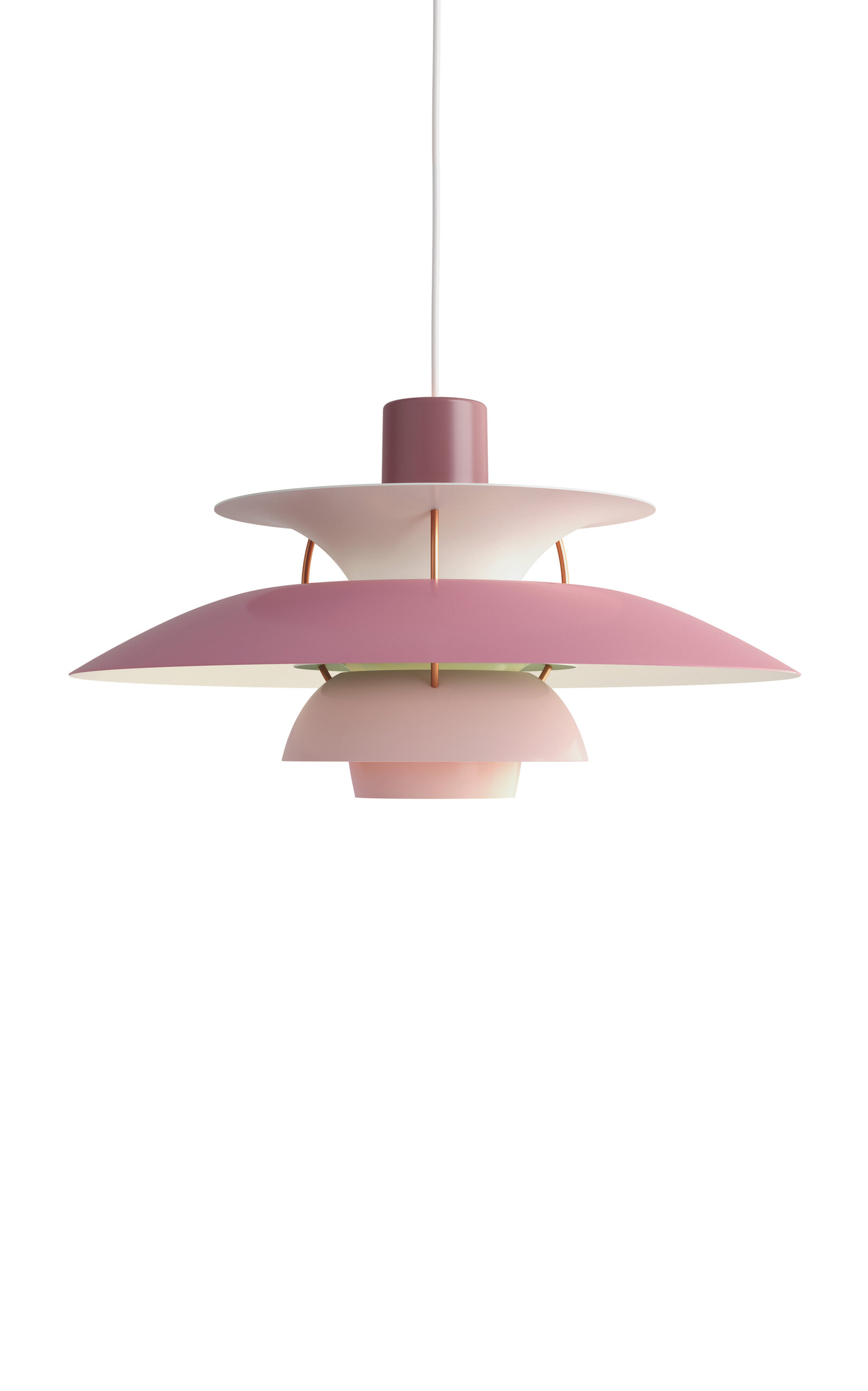Shop Louis Poulsen Ph 5 Steel Pendant Lamp In Pink