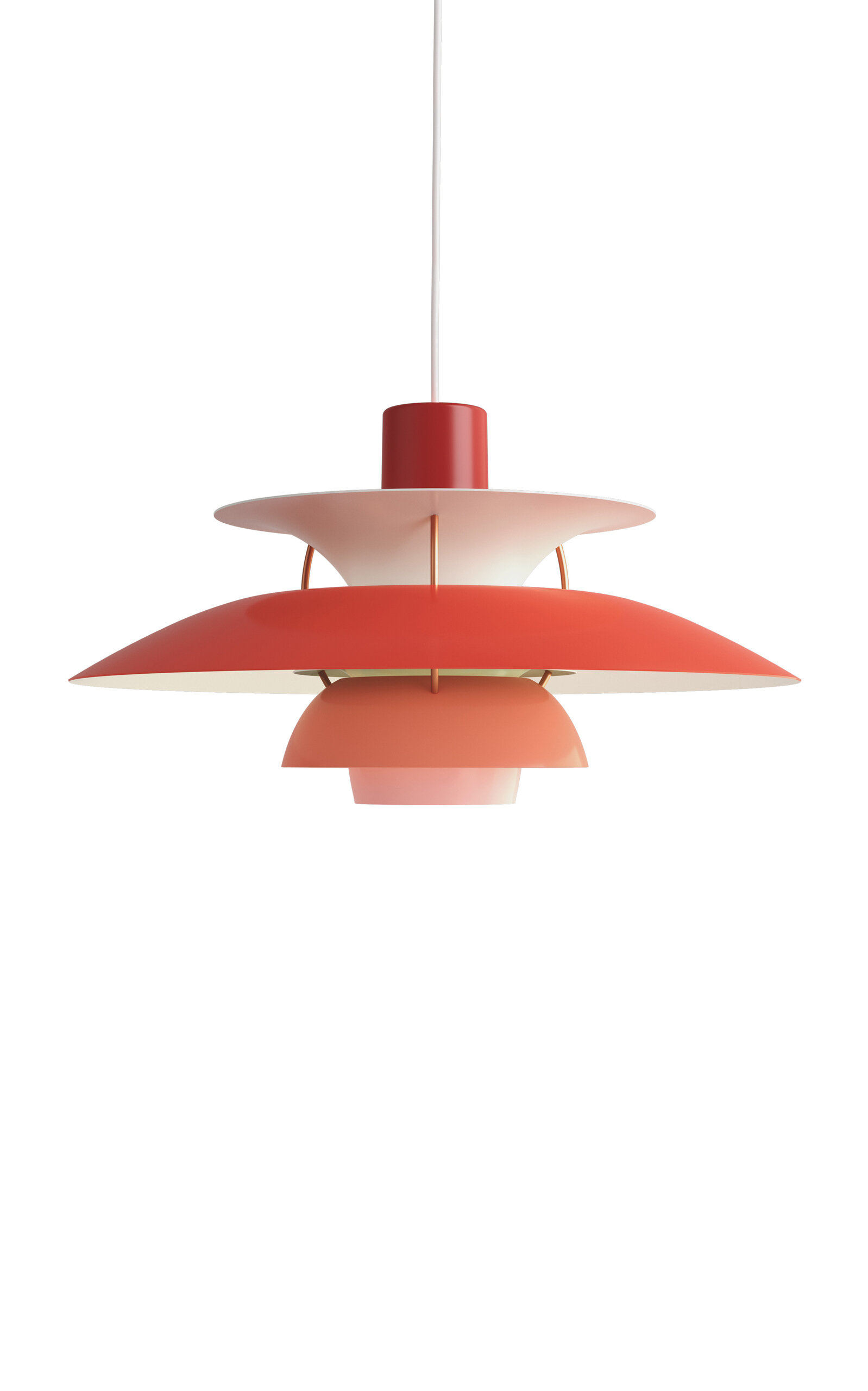 Shop Louis Poulsen Ph 5 Steel Pendant Lamp In Red