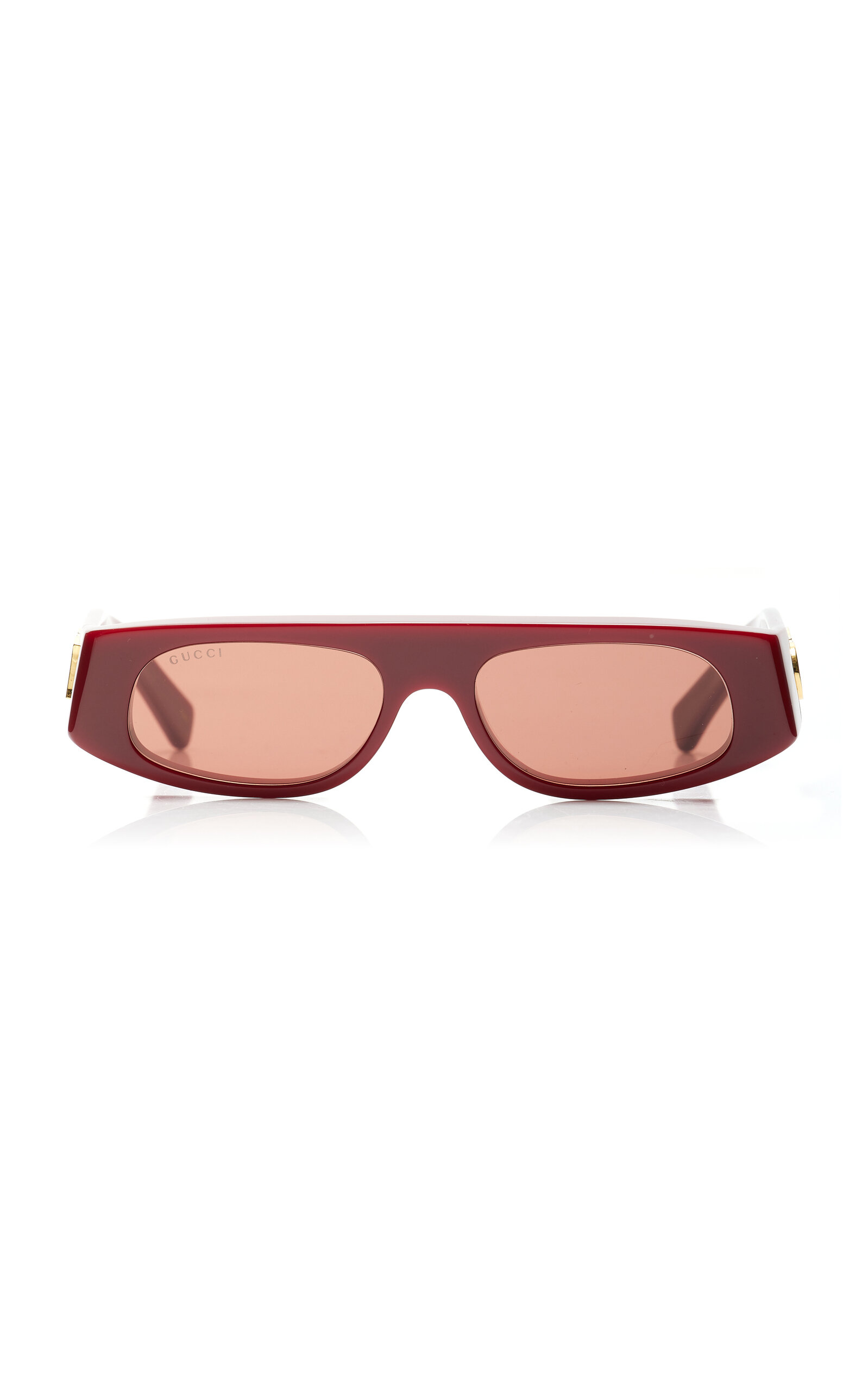 Shop Gucci Square-frame Recycled Acetate Sunglasses In Red