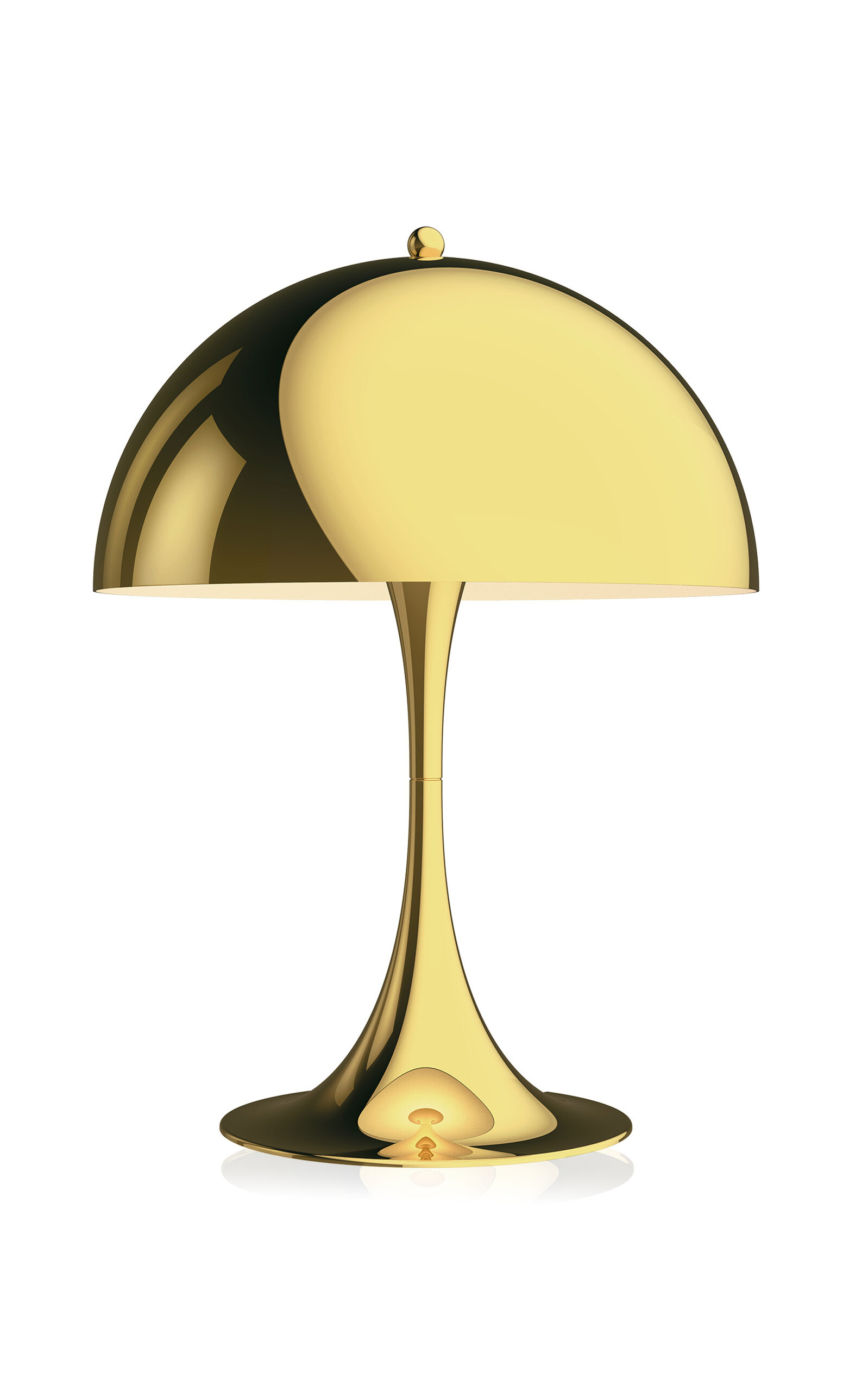 Louis Poulsen Panthella 320 Table Lamp, Metalized Brass In Gold