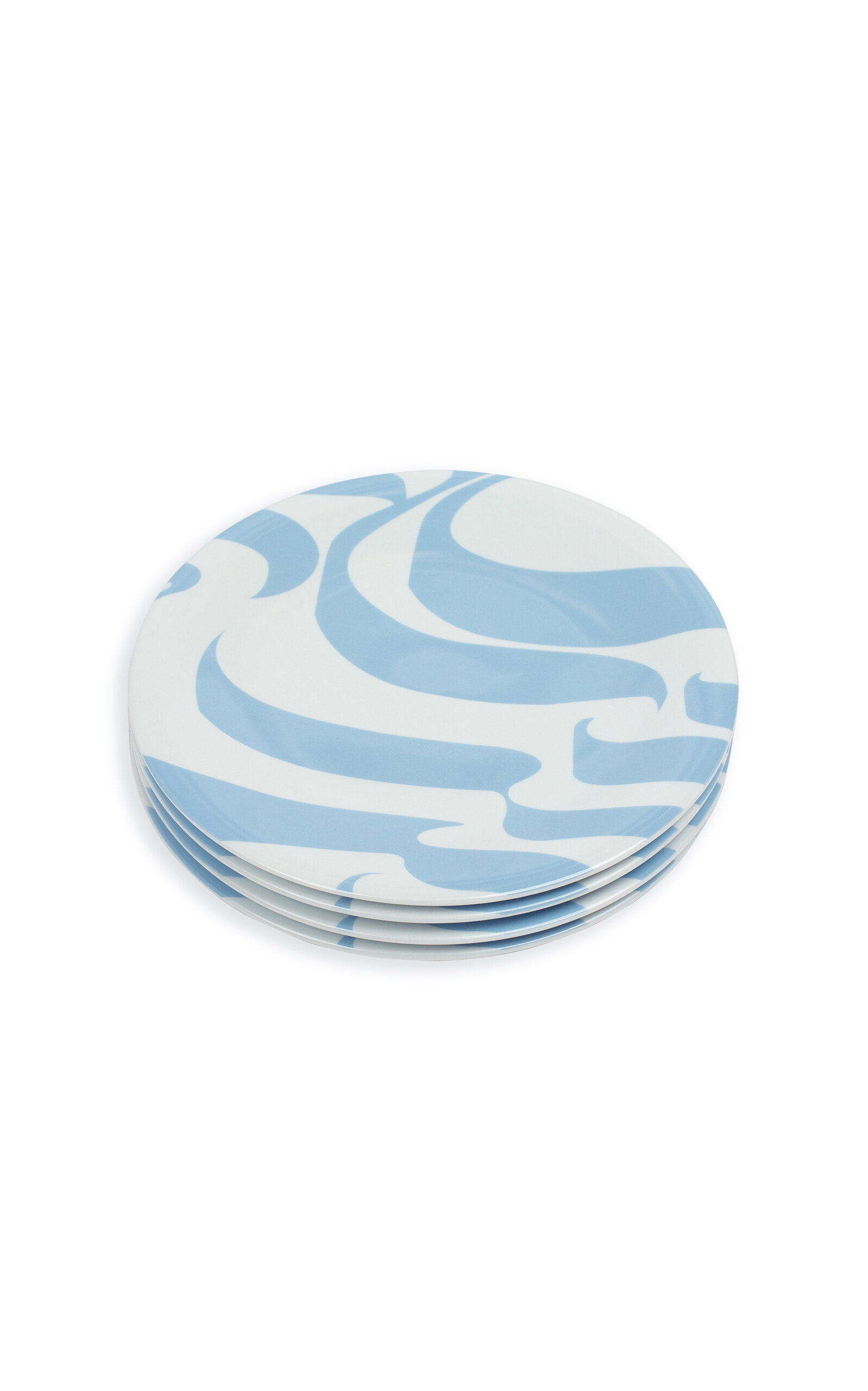 Misette Set-of-Four Colorblock Porcelain Salad Plates - Blue