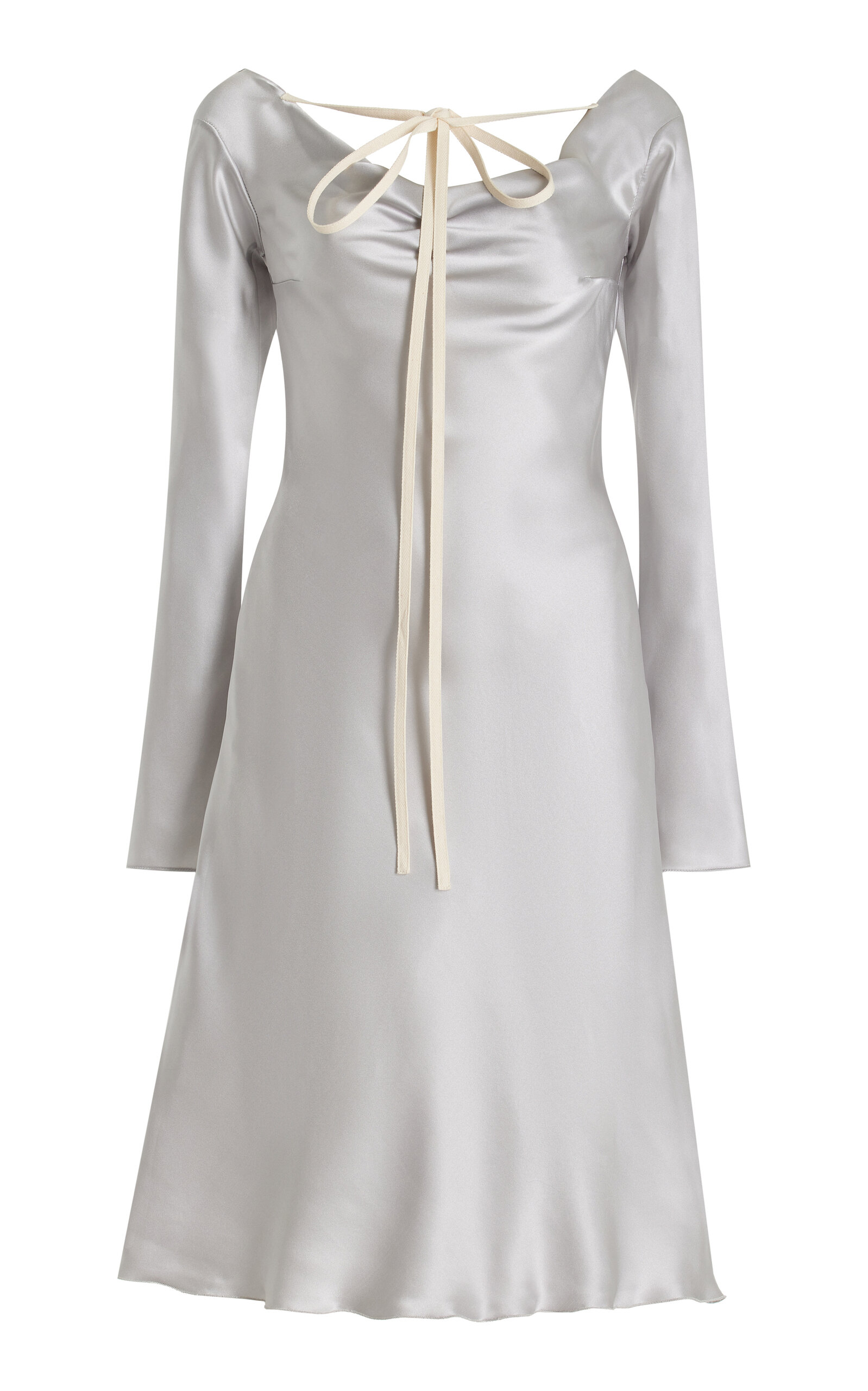 Present Tie-Detailed Silk-Charmeuse Midi Dress