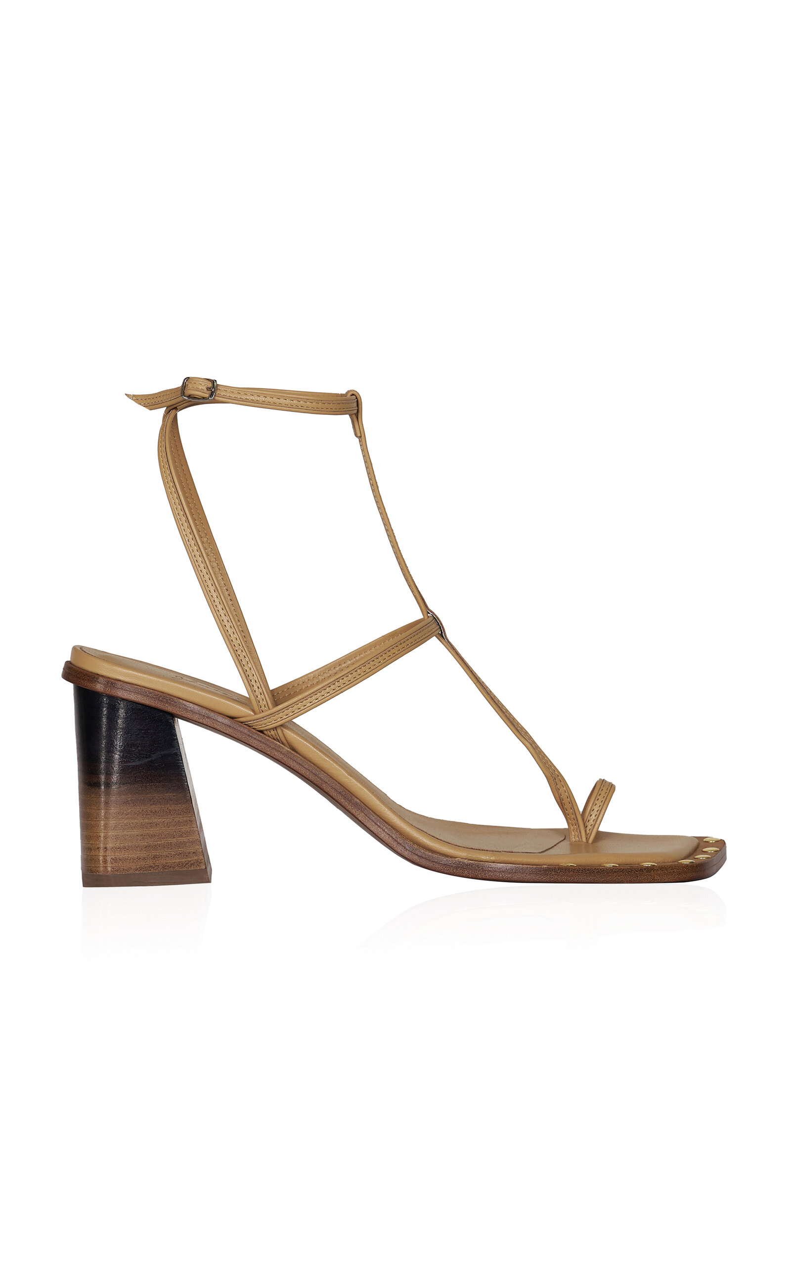 Johanna Ortiz The Maze Heeled Leather Sandals In Brown