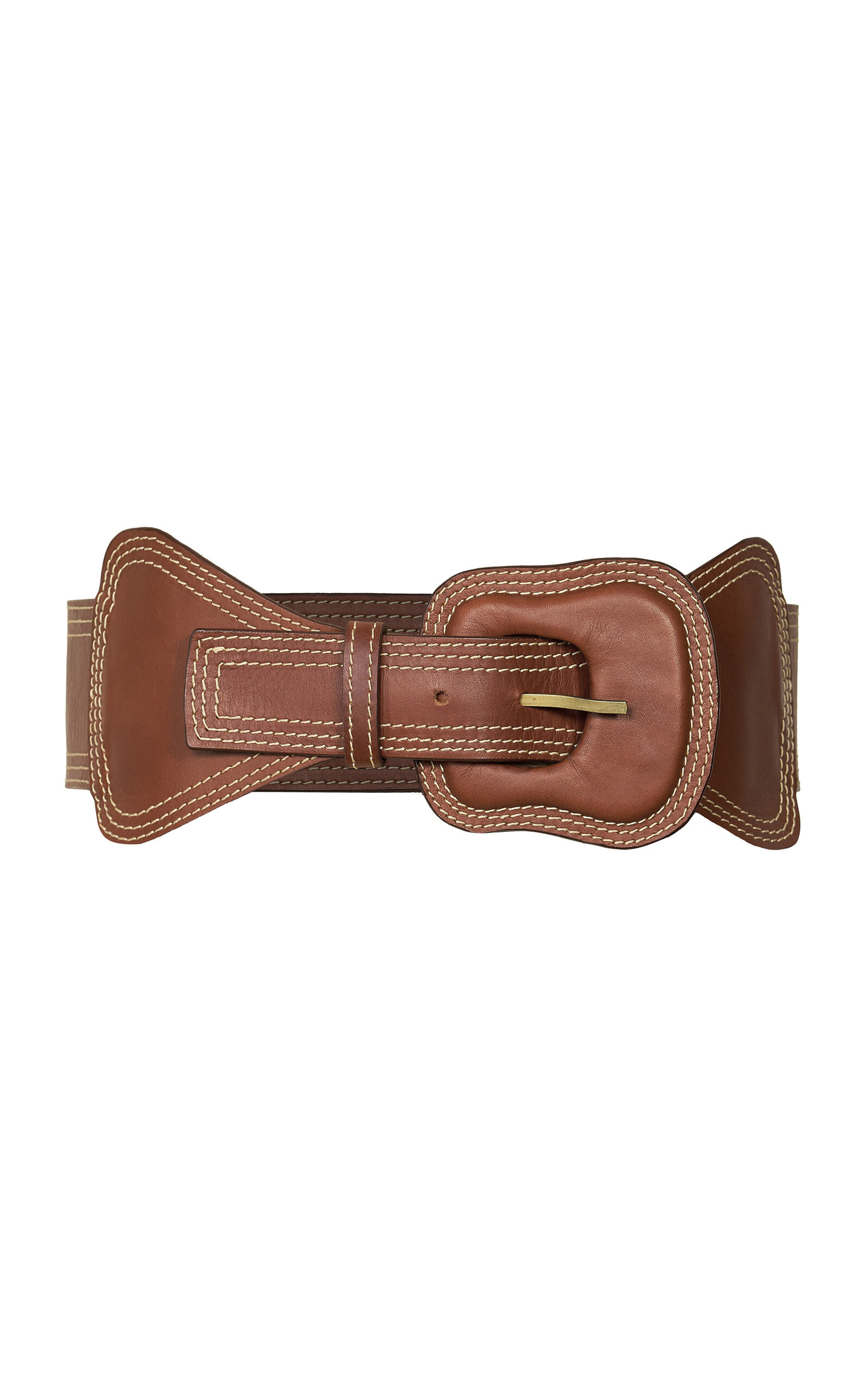 Johanna Ortiz Southern Tirbutary Leather Belt In Brown