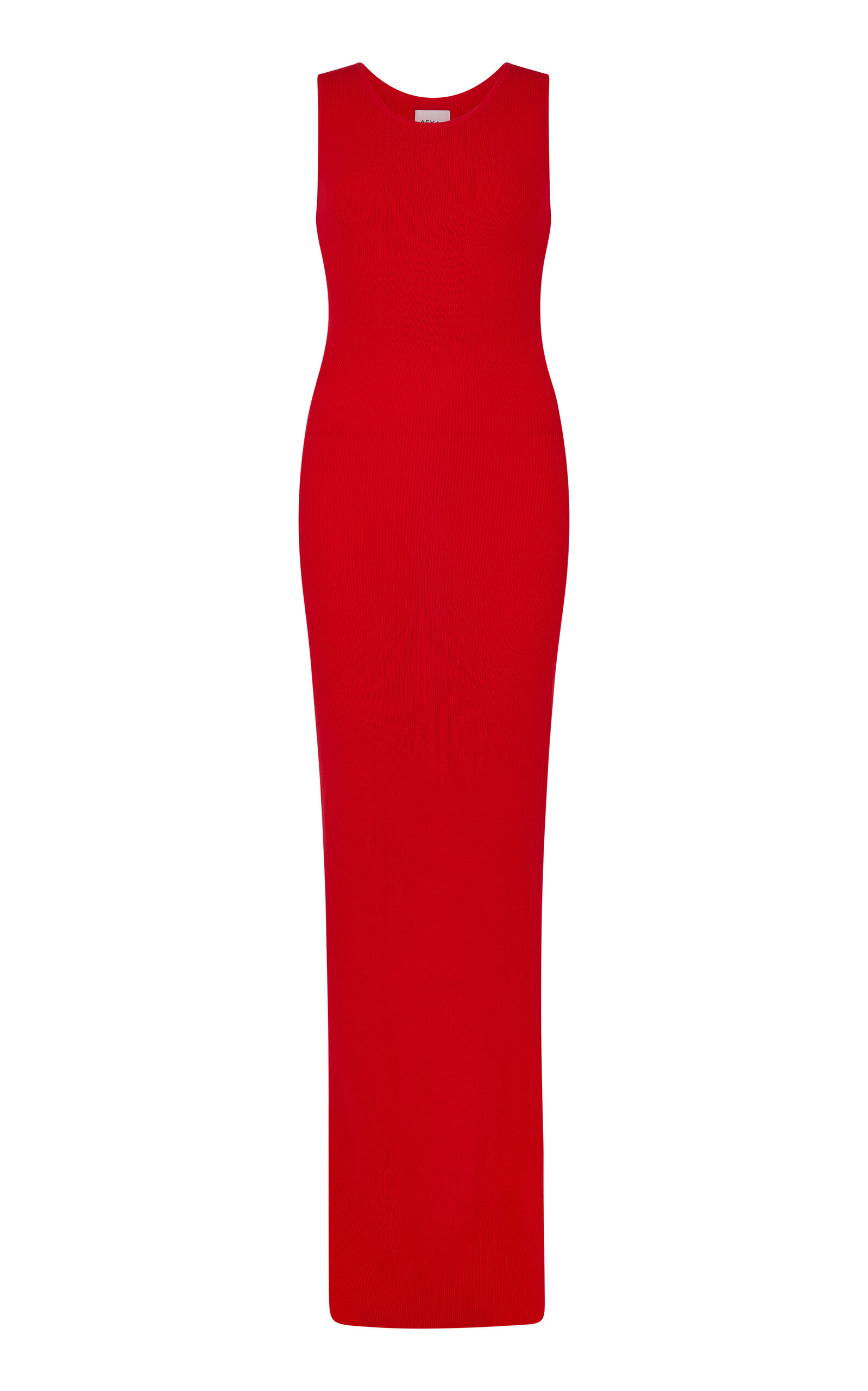 Aexae Knit Tank Maxi Dress In Red