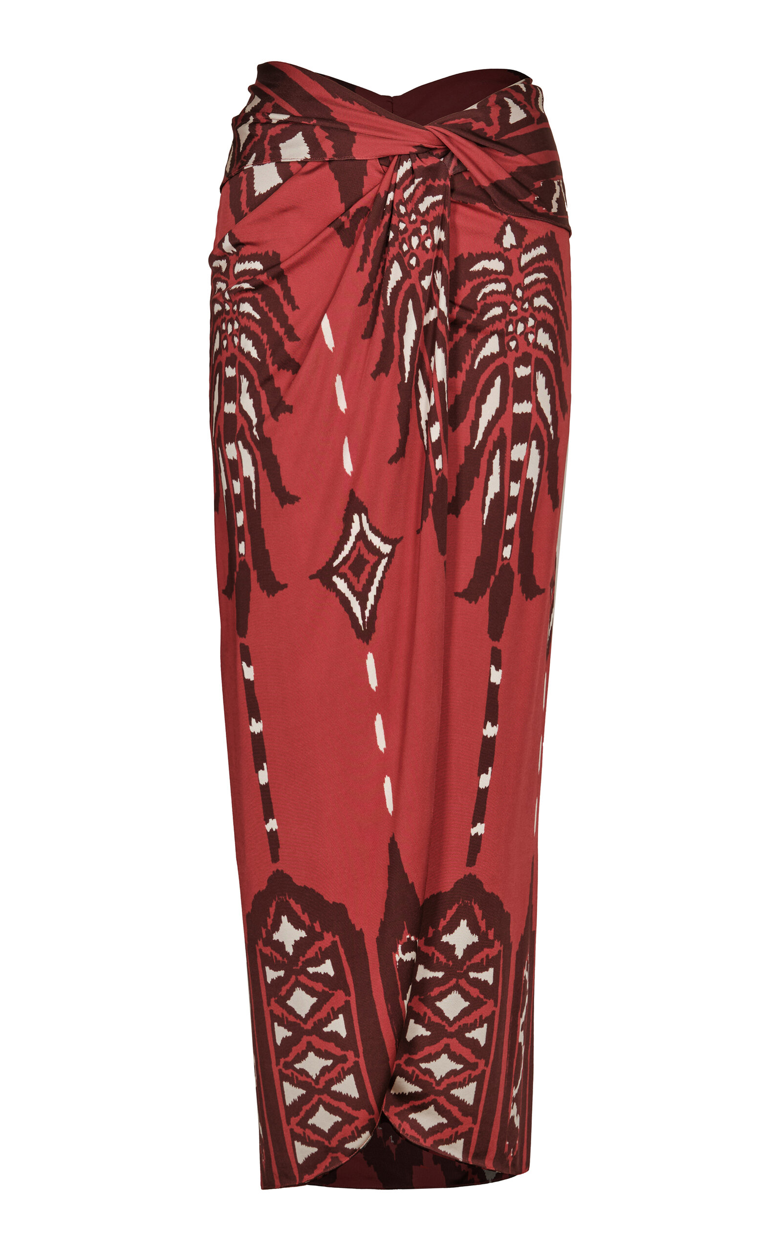 Johanna Ortiz Avanyu Printed Maxi Skirt In Red