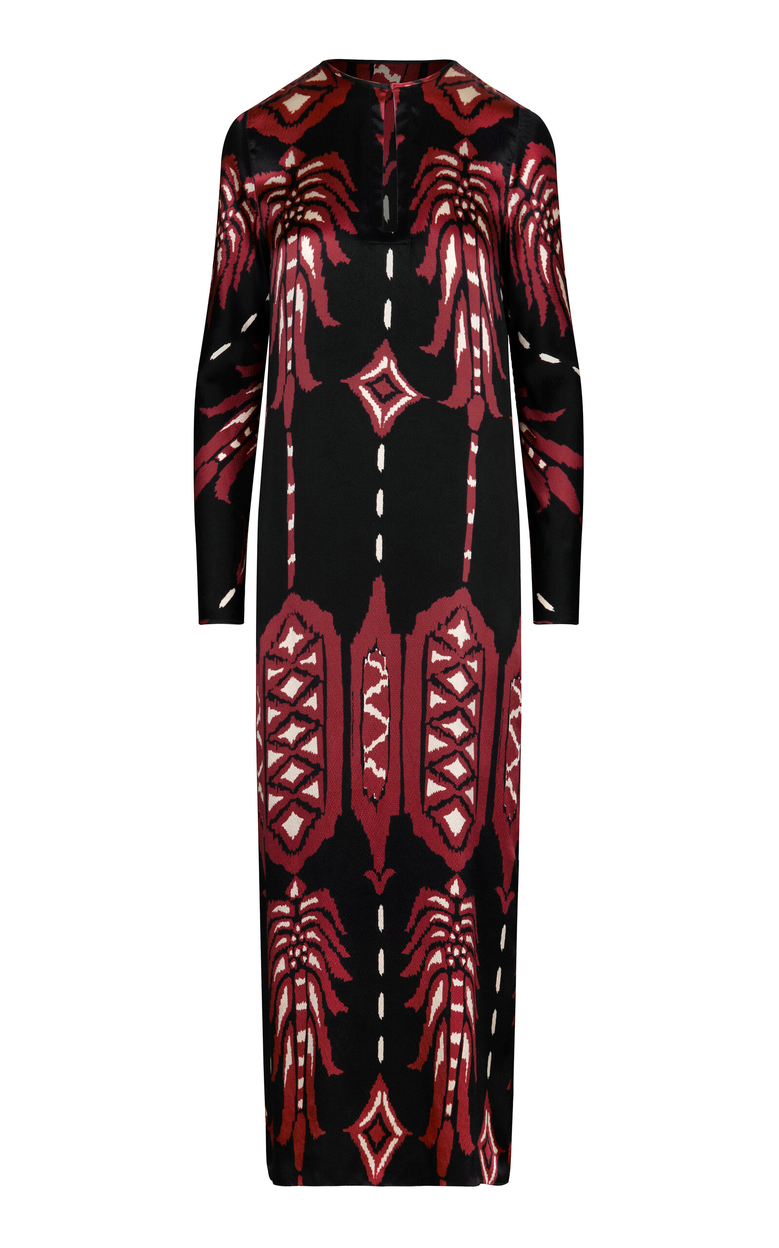 Johanna Ortiz Relics Of Wisdom Printed Maxi Dress In Black