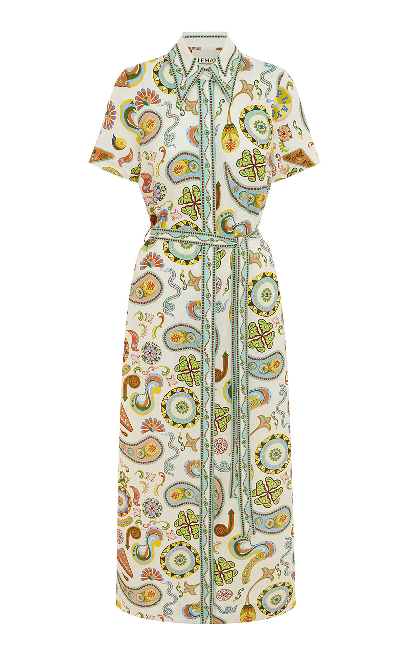 Alemais Arcade Shirtdress In Ivory