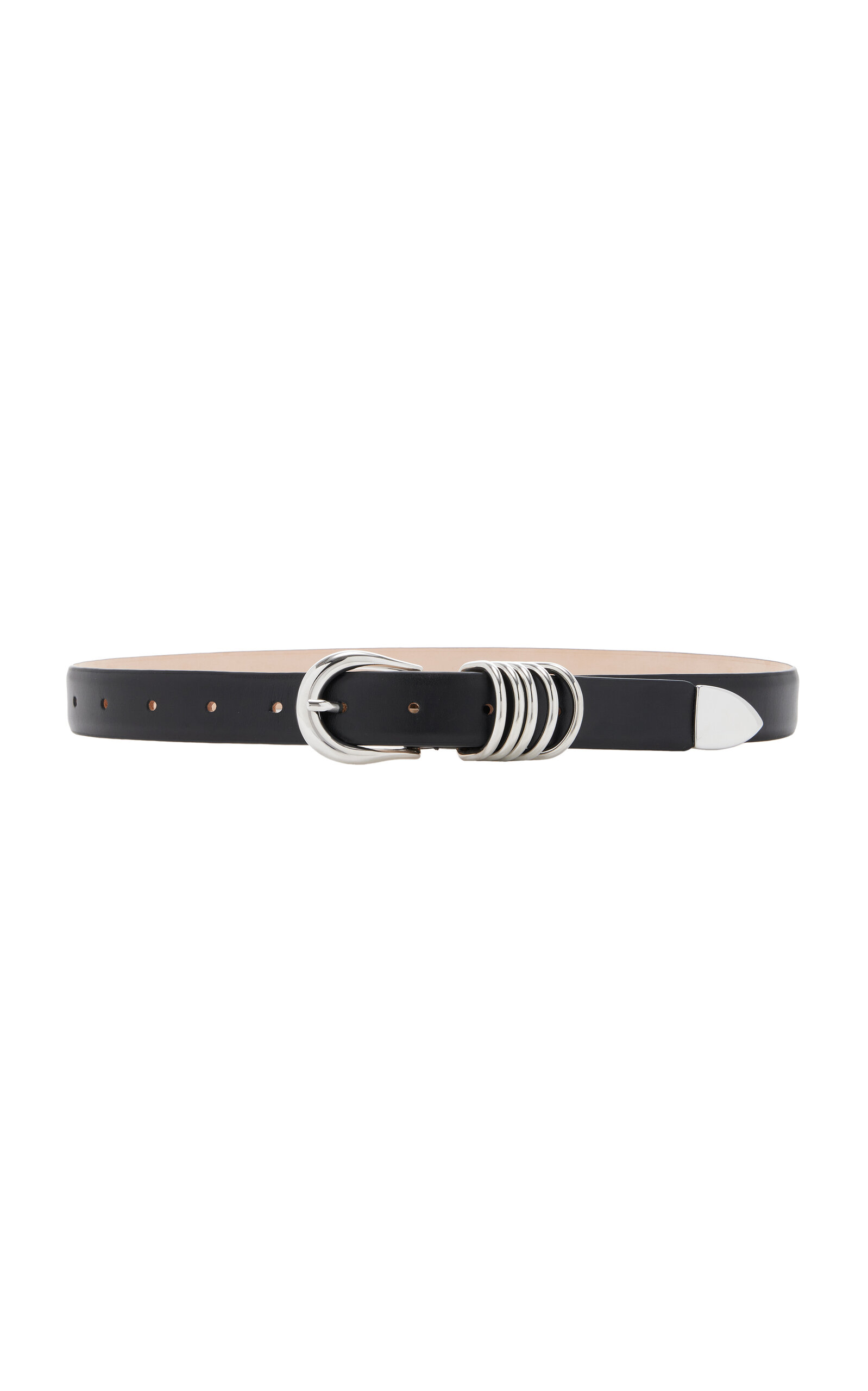 Shop Dehanche Hollyhock Leather Belt In Black