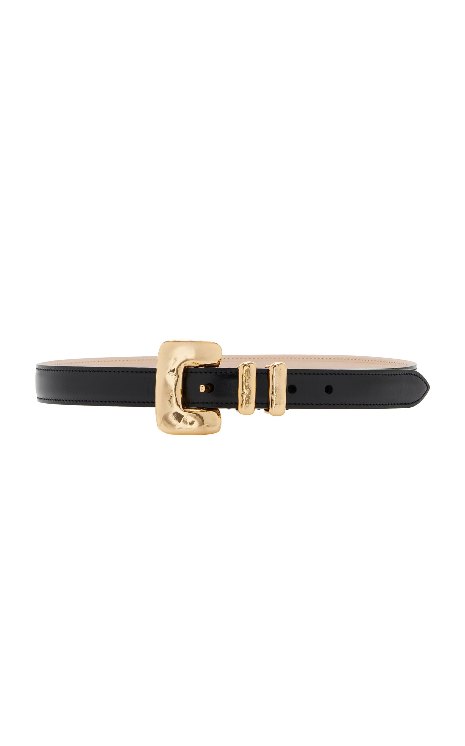 Shop Dehanche Tetra Leather Belt In Black