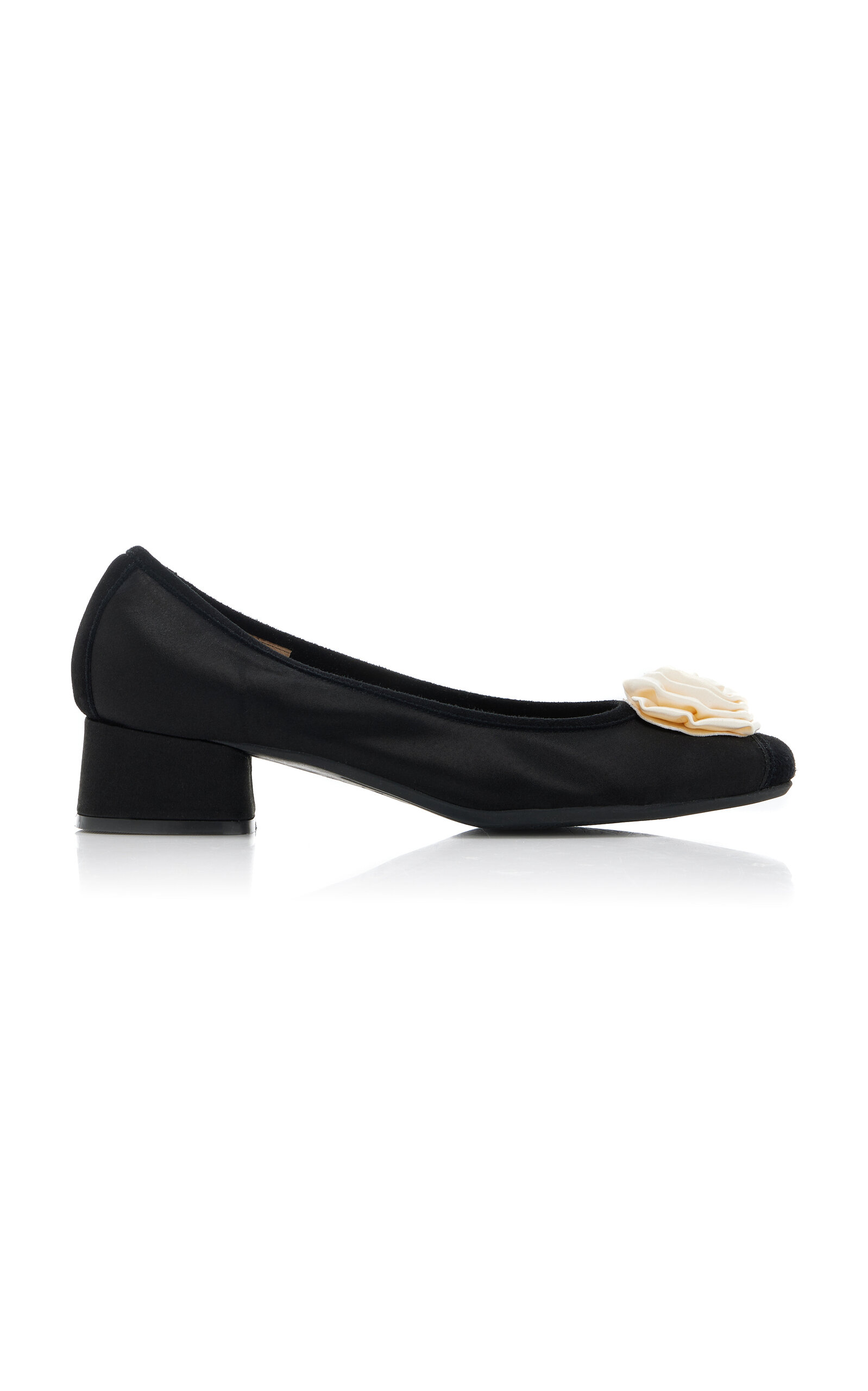 x Reqins Silk Satin Ballet Pumps