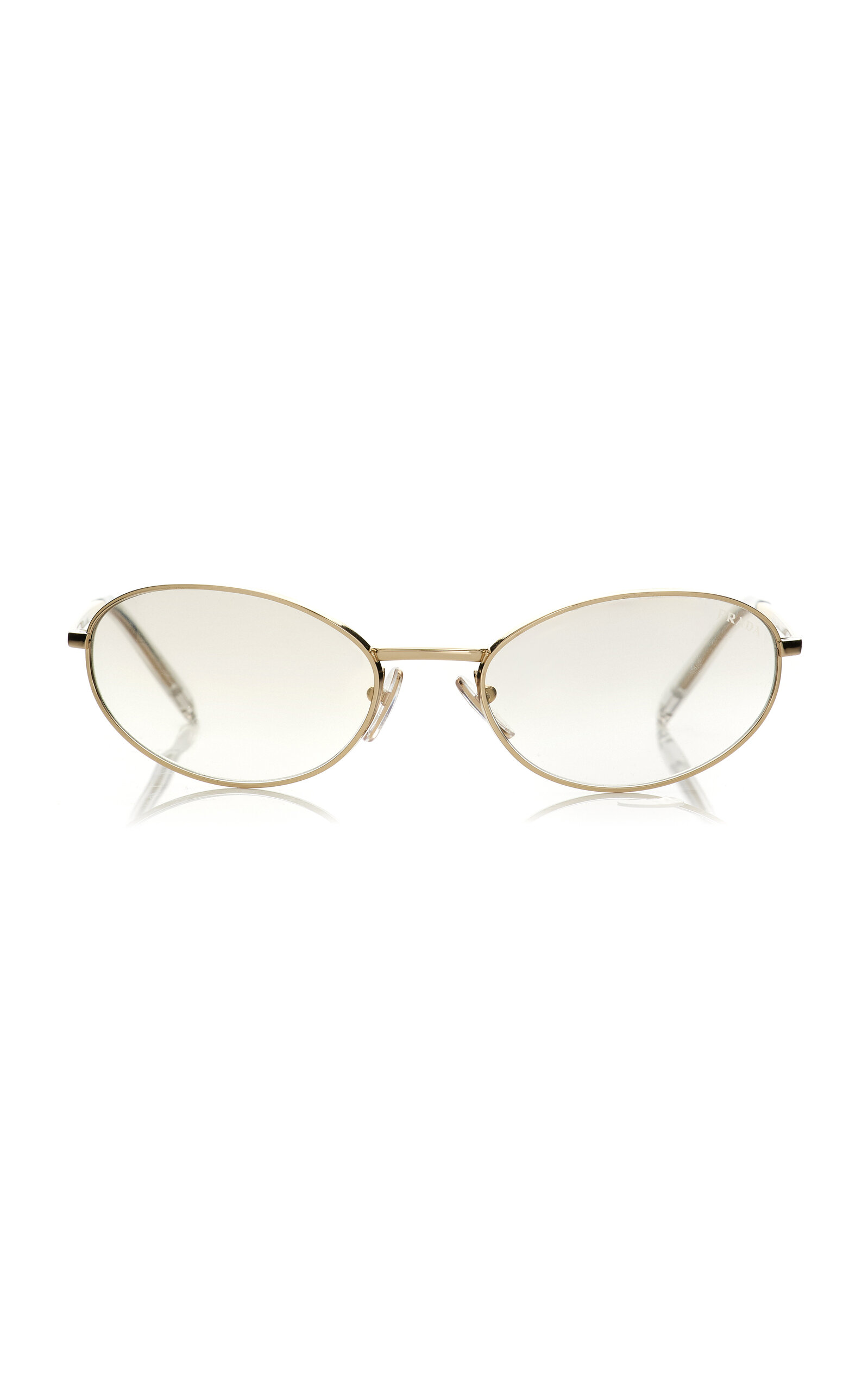 Prada Round-Frame Metal Sunglasses