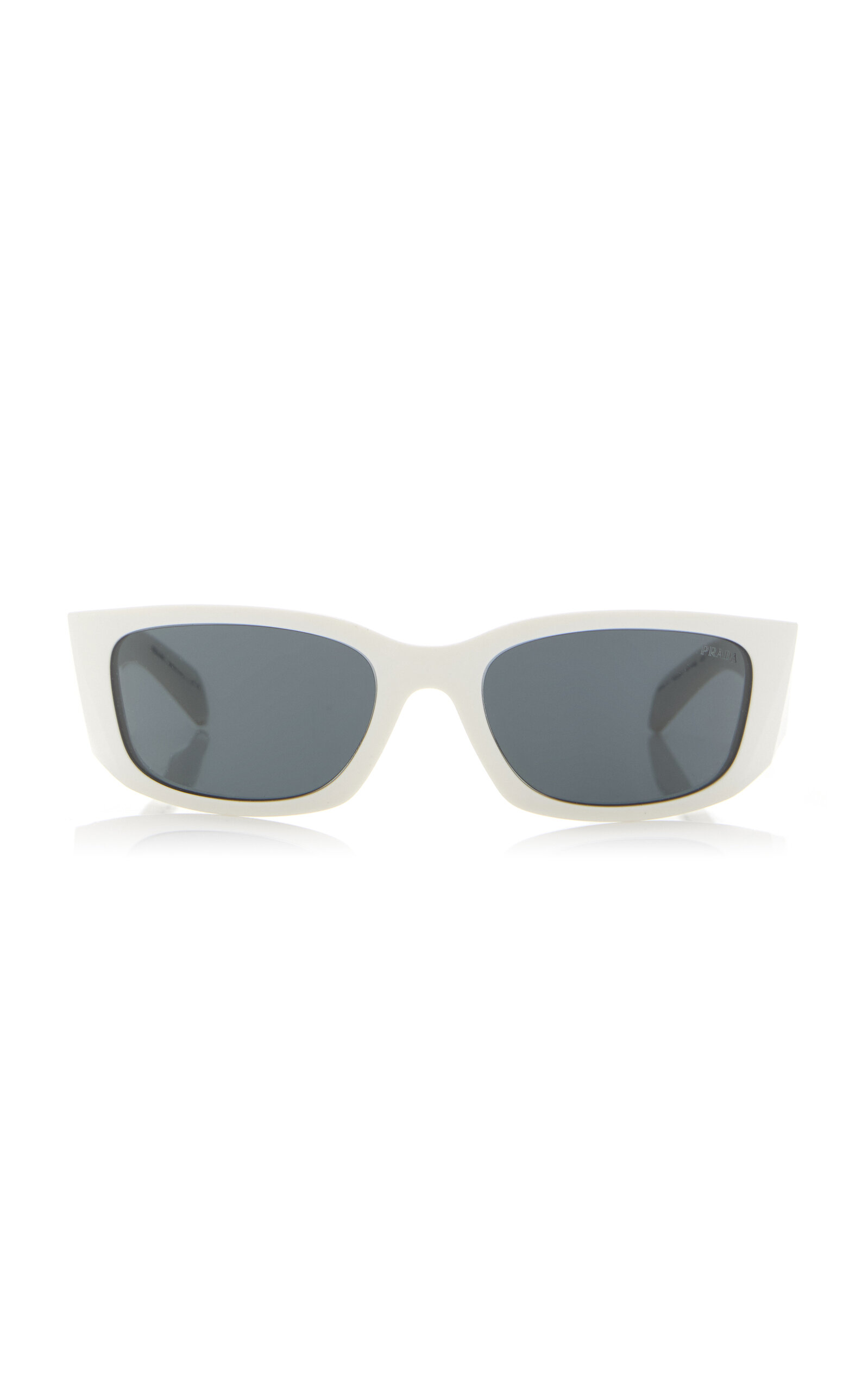 Shop Prada Acetate Sunglasses In White
