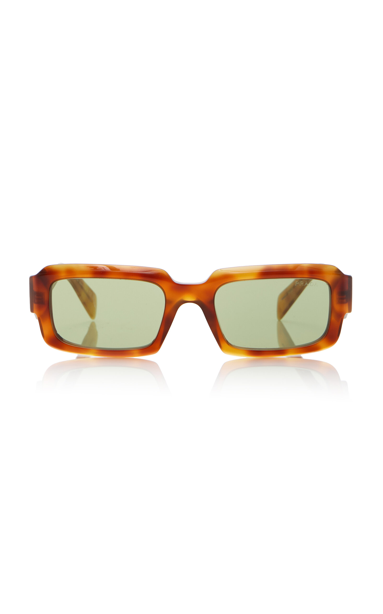 Shop Prada Square-frame Acetate Sunglasses In Brown