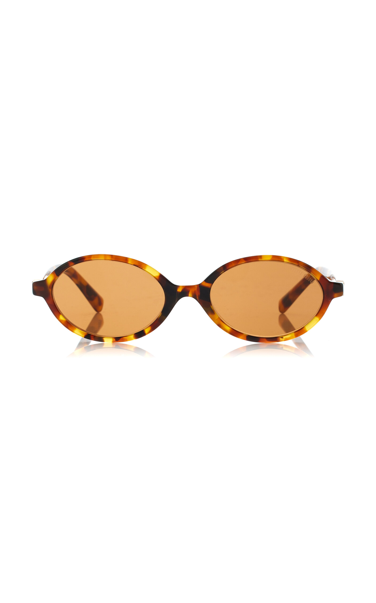 Miu Miu Regard Oval-Frame Acetate Sunglasses - Moda Operandi