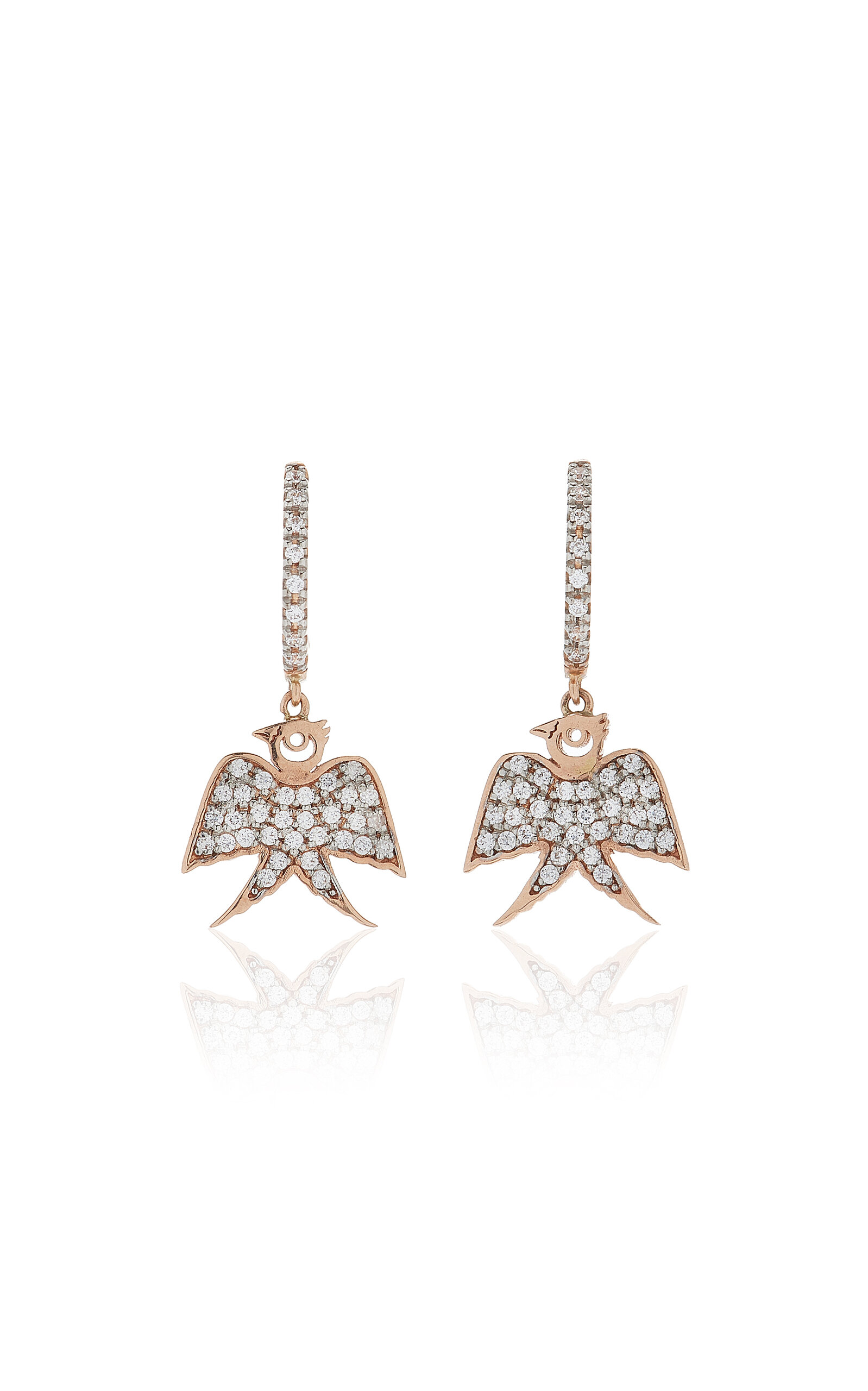 Georgia 18K Rose Gold Diamond Hoop Earrings