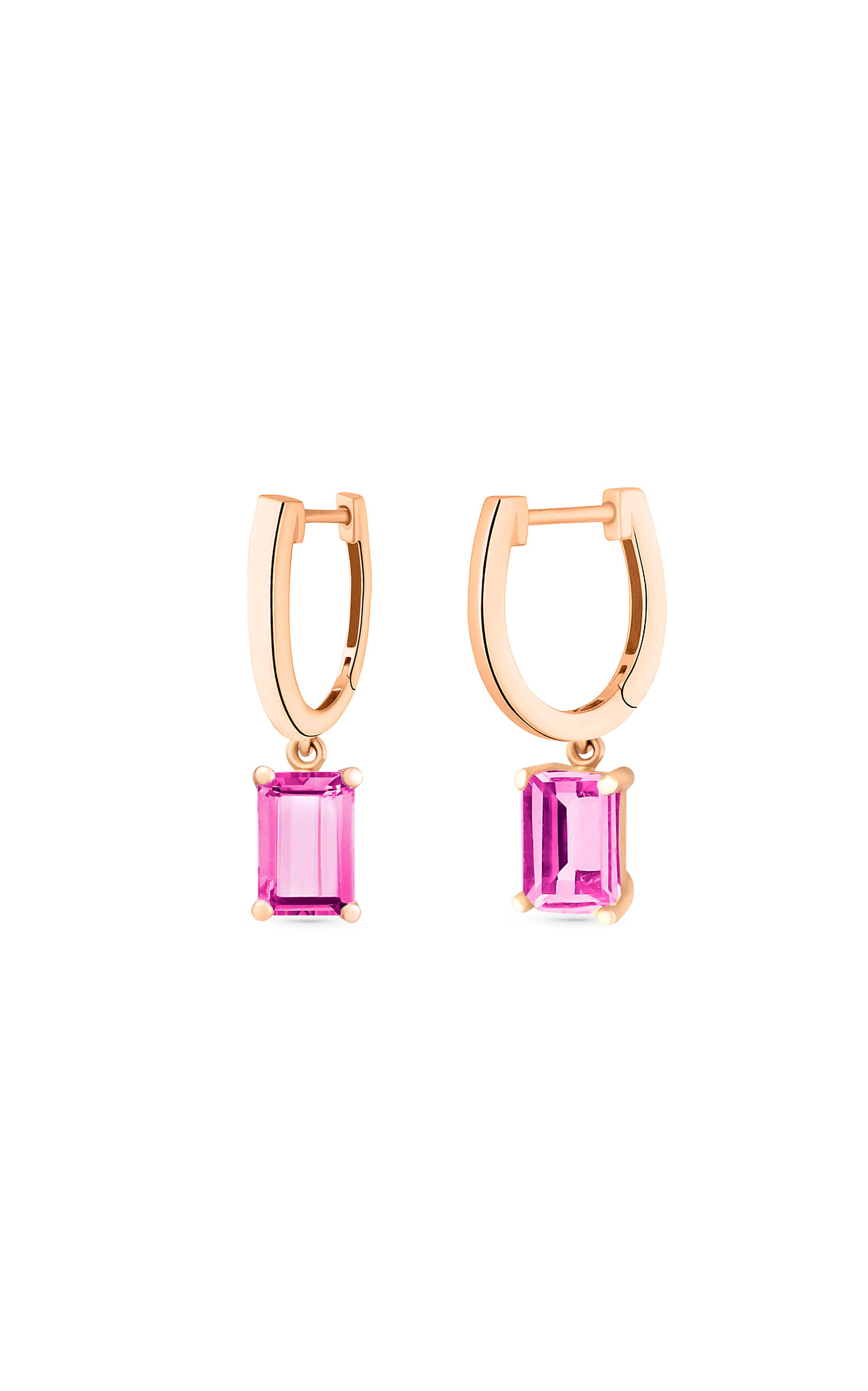Ginette NY 18K Rose Gold Topaz Earrings - Pink - OS - Moda Operandi - Women's Jewelry And Watches