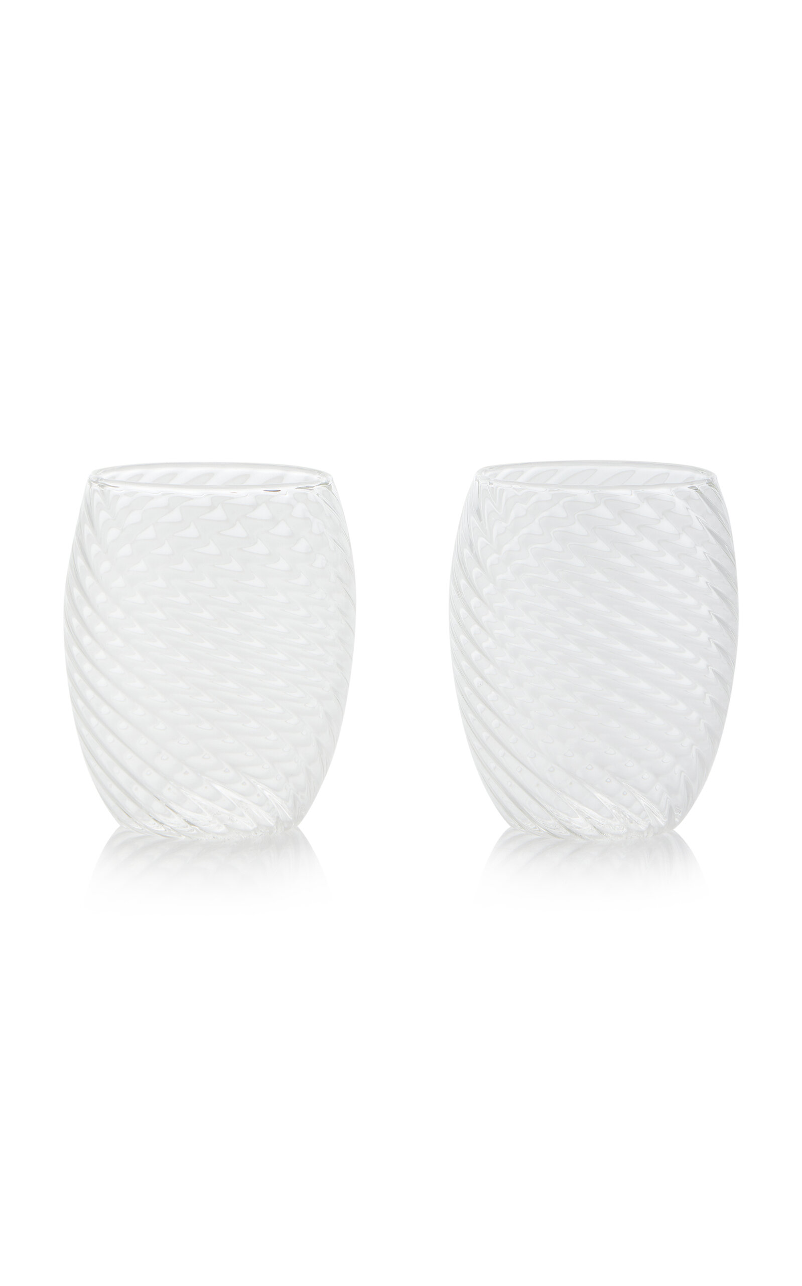 Moda Domus Nucleo Set-of-two Glass Tumblers In Clear