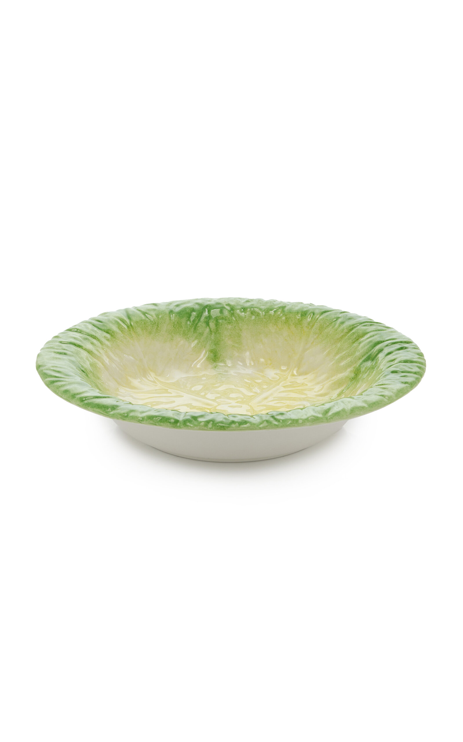 Shop Moda Domus Handcrafted Ceramic Cabbage Salad Bowl In Green