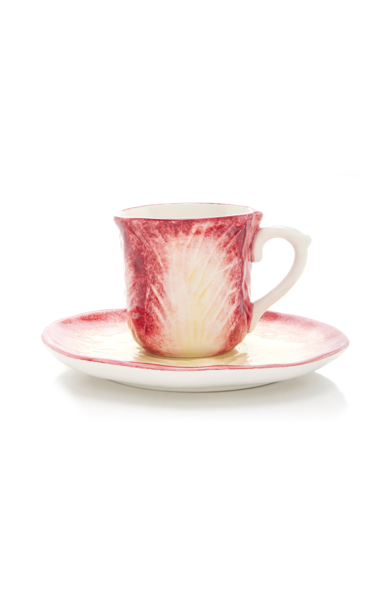 Shop Moda Domus Cabbage Ceramic Coffee Cup And Saucer In Purple