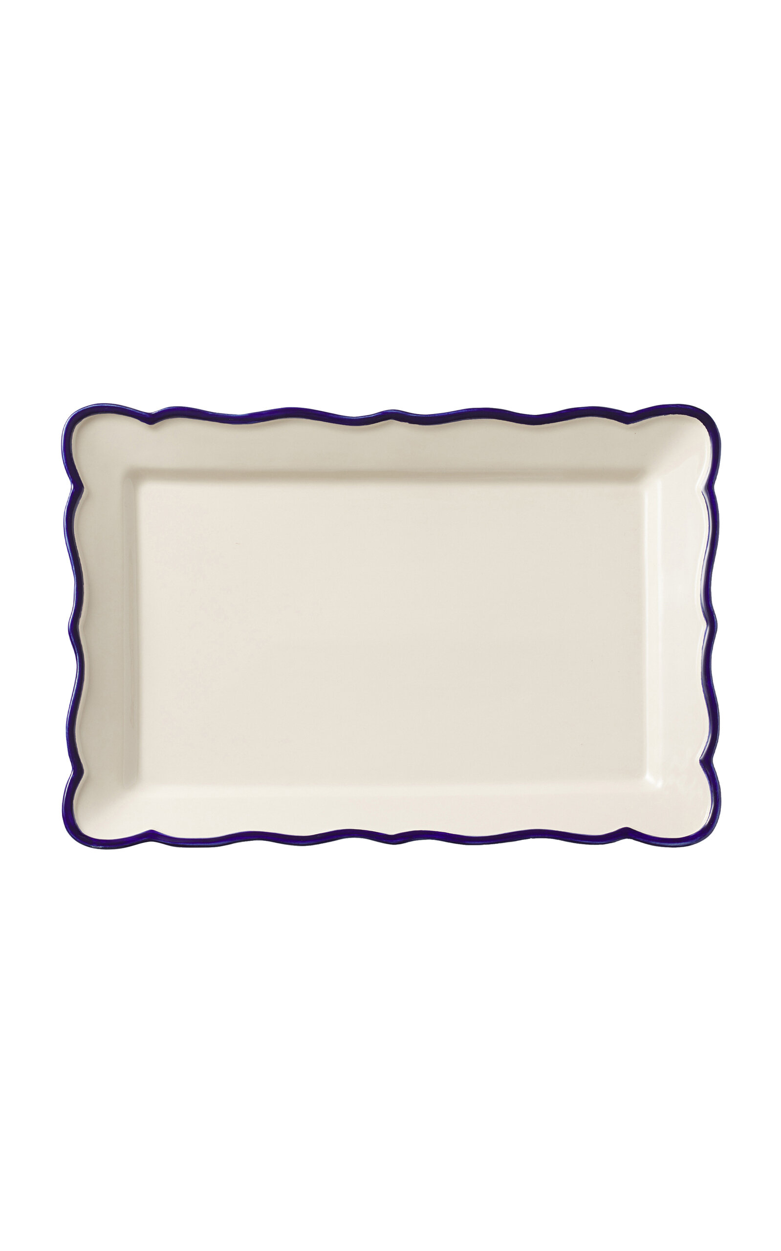 Maison Madison Jane Hand-Painted Ceramic Platter - Blue