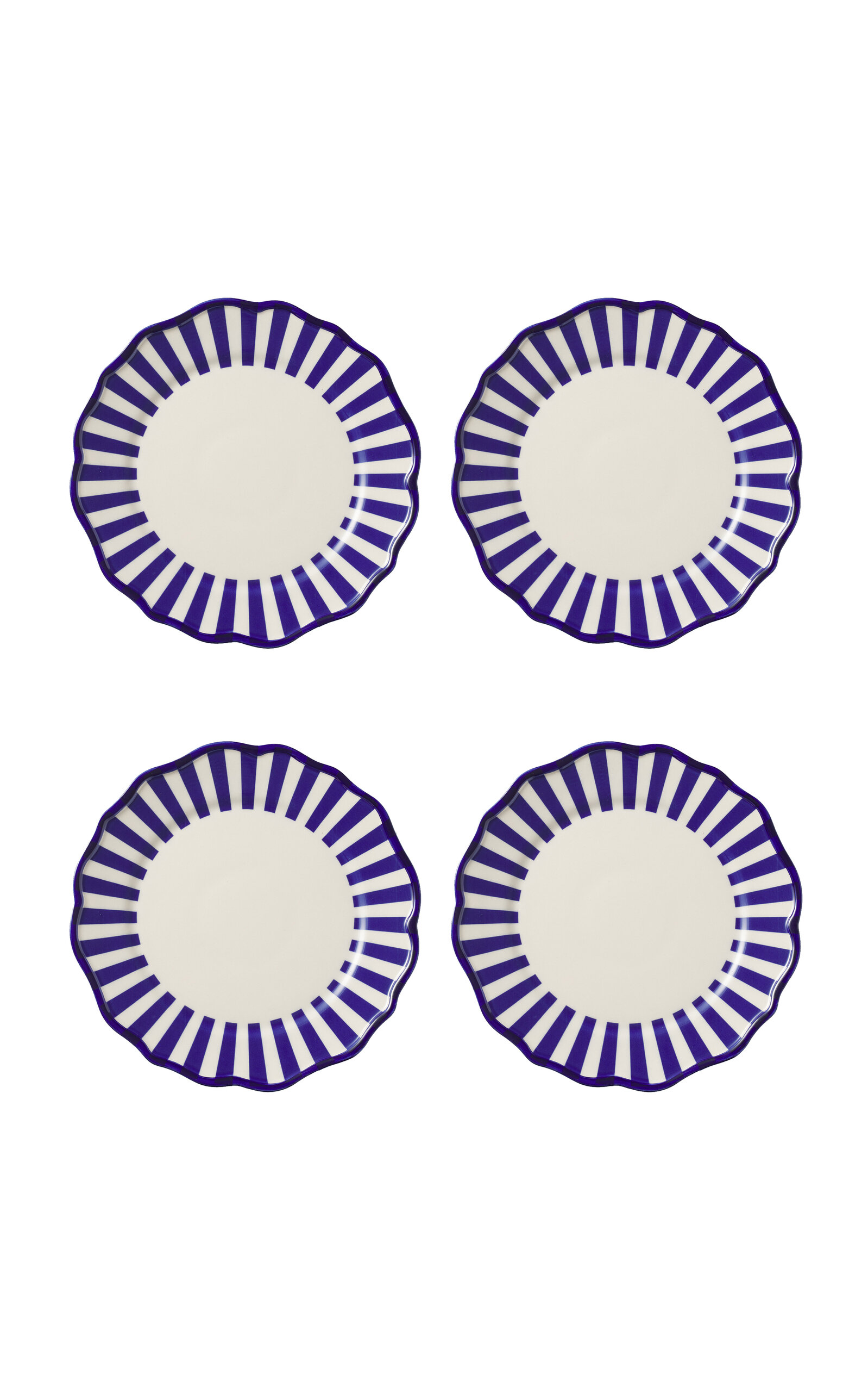 Maison Madison Riviera Set-Of-Four Hand-Painted Ceramic Dinner Plates - Blue