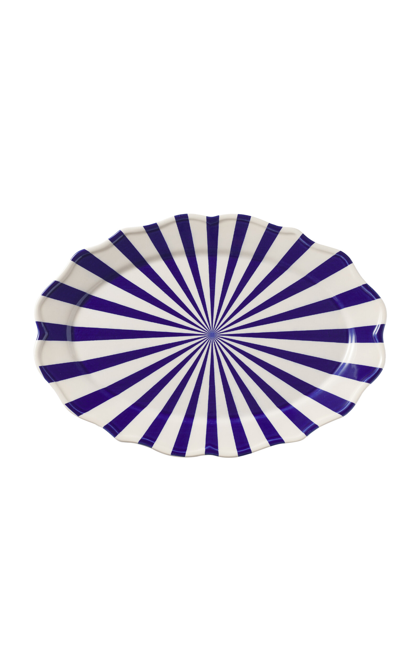 Maison Madison Mafalda Hand-Painted Ceramic Platter - Blue