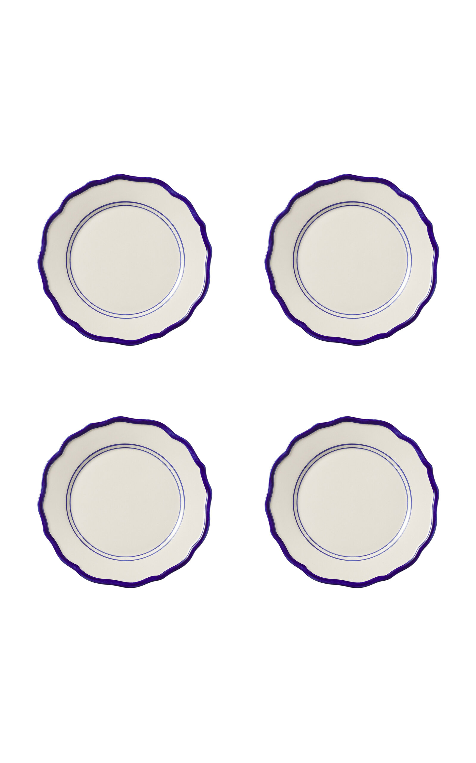 Maison Madison Jane Set-Of-Four Hand-Painted Ceramic Side Plates - Blue