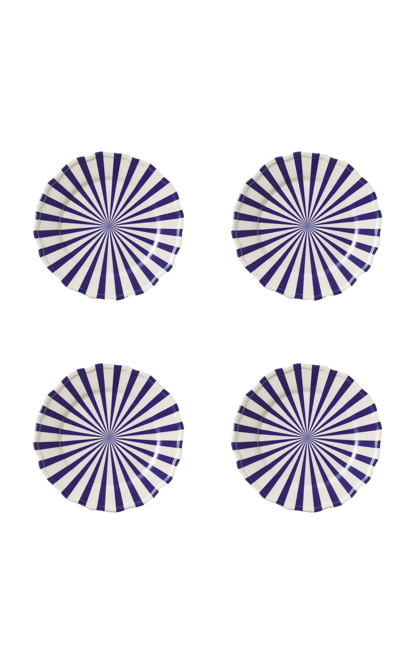 Maison Madison Mafalda Set-Of-Four Hand-Painted Ceramic Side Plates - Blue