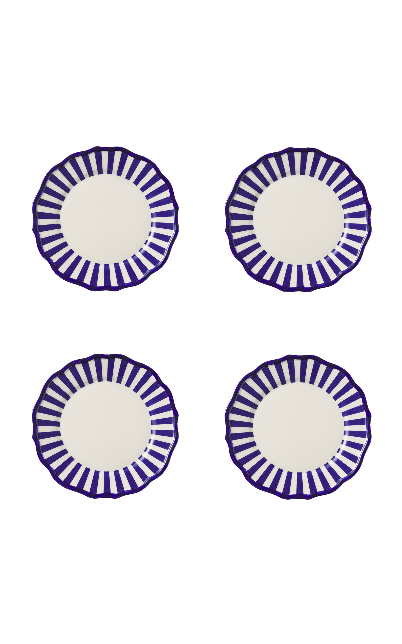 Maison Madison Riviera Set-Of-Four Hand-Painted Ceramic Side Plates - Blue