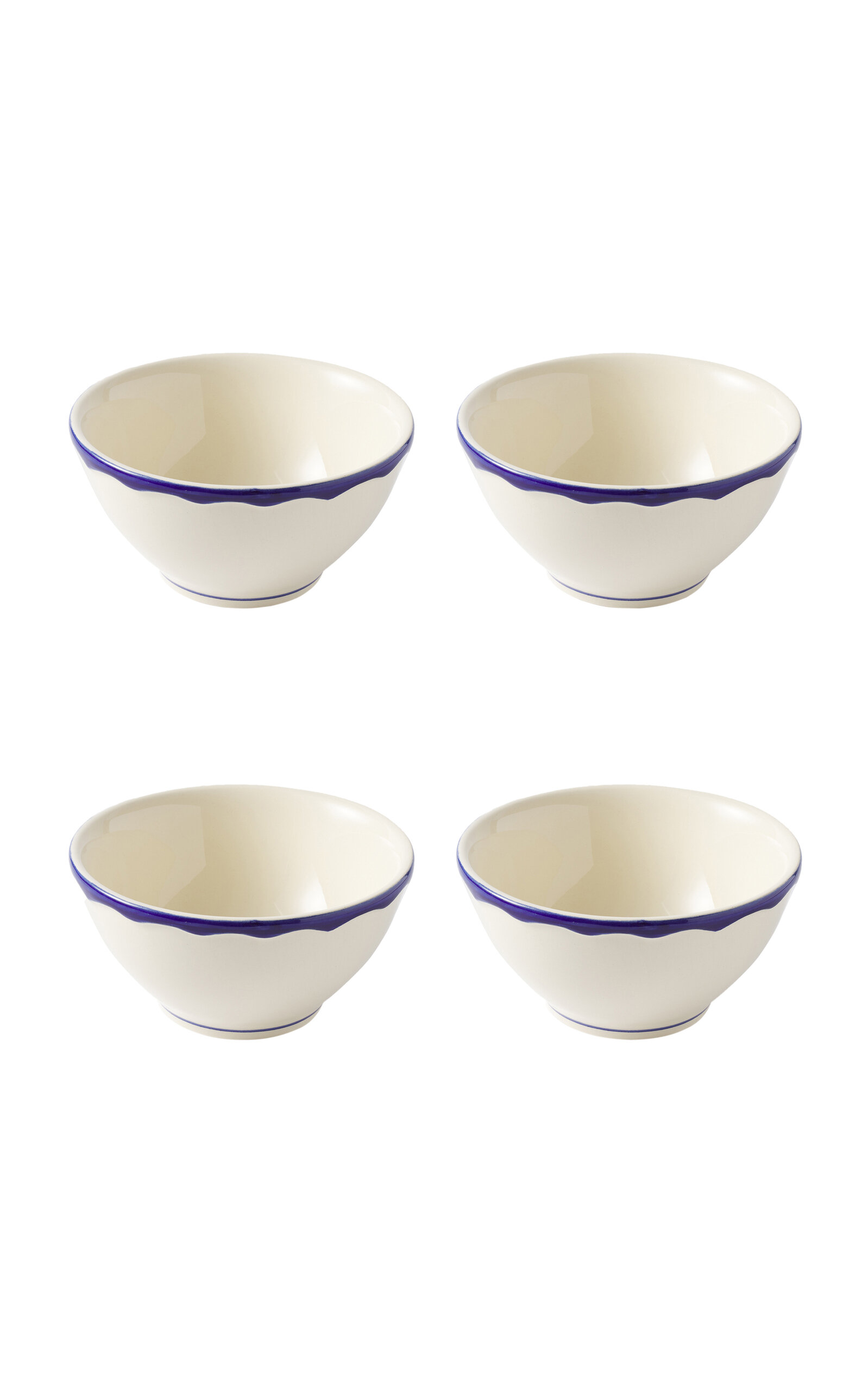 Maison Madison Jane Set-Of-Four Hand-Painted Ceramic Cereal Bowls - Blue