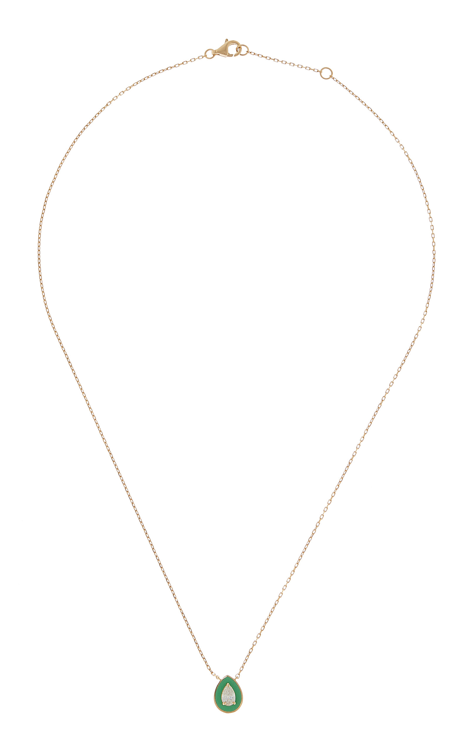 Lemonade Mini Enameled 18K Yellow Gold Diamond Necklace