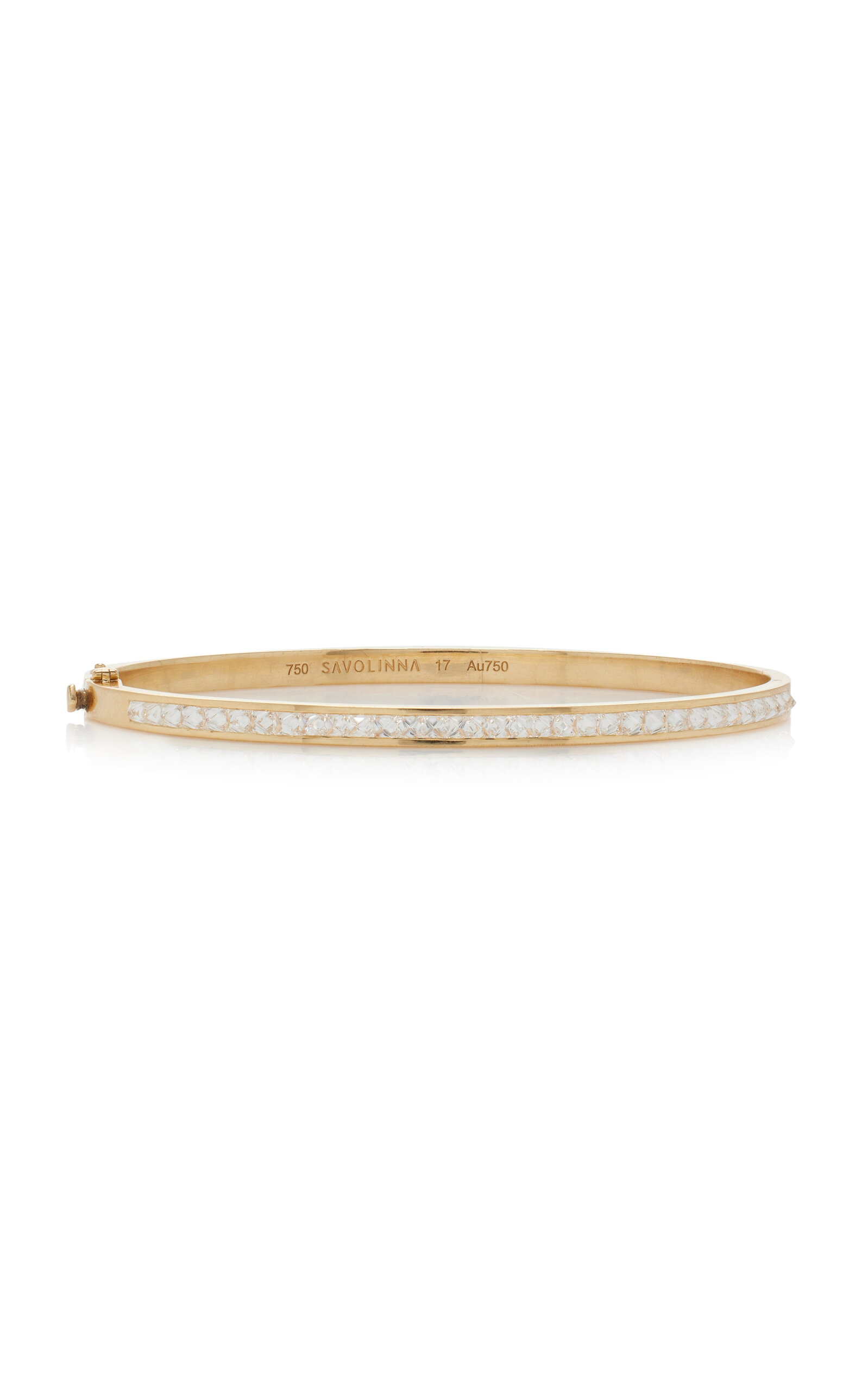 Be Spiked Extra-Slim 18K Yellow Gold Diamond Bangle