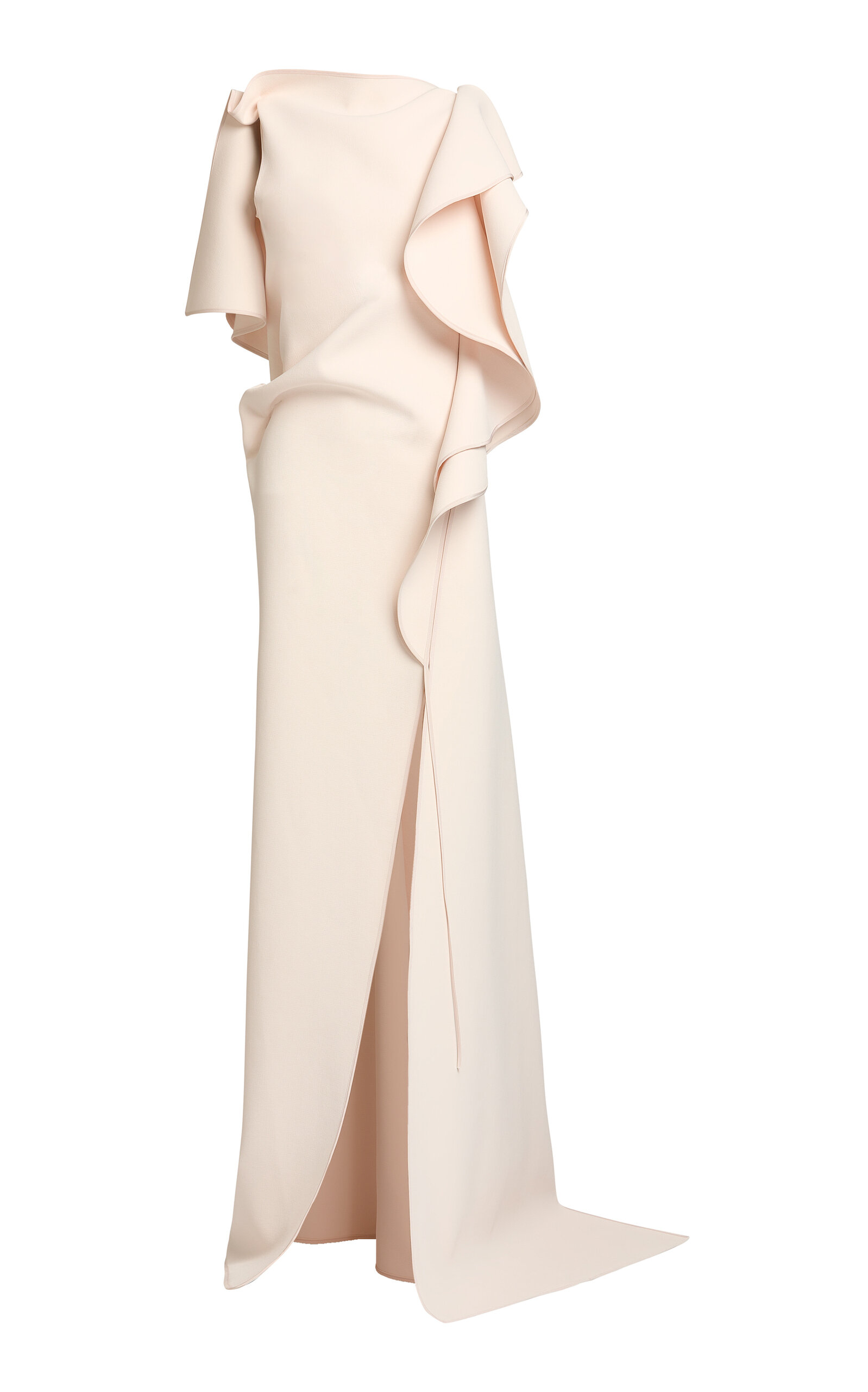 Maticevski Breeze Fold Ruffled Gown - Ivory