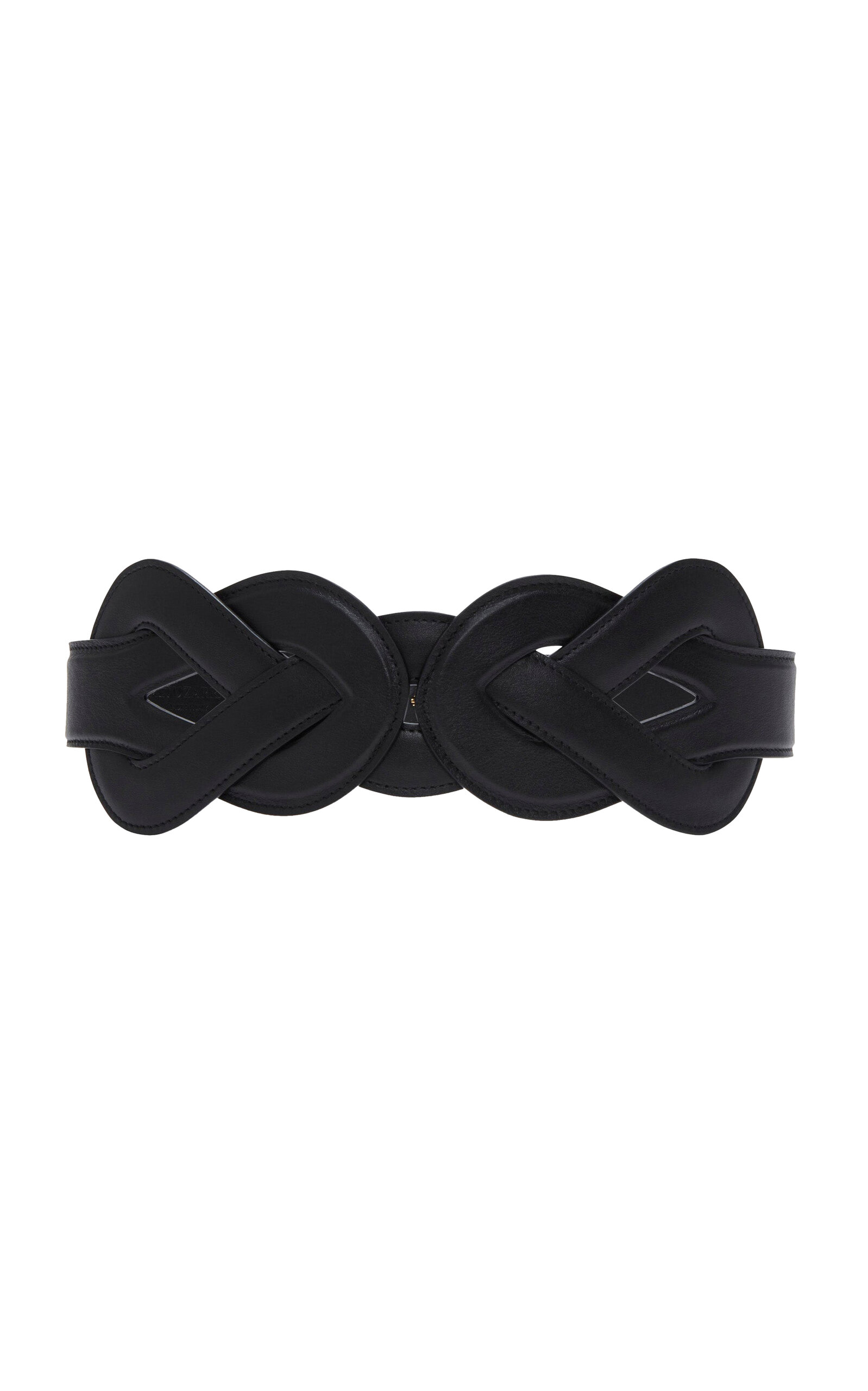 Shop Altuzarra Loopy Leather Belt In Black