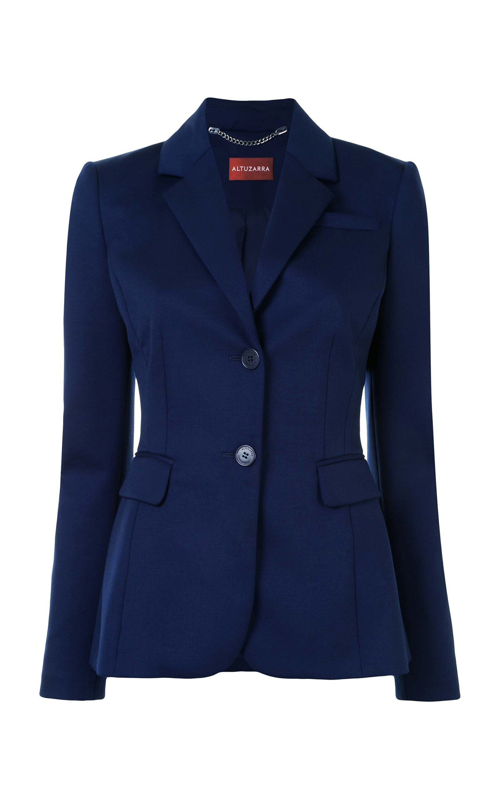 Altuzarra Fenice Single-breasted Wool Blazer In Blue