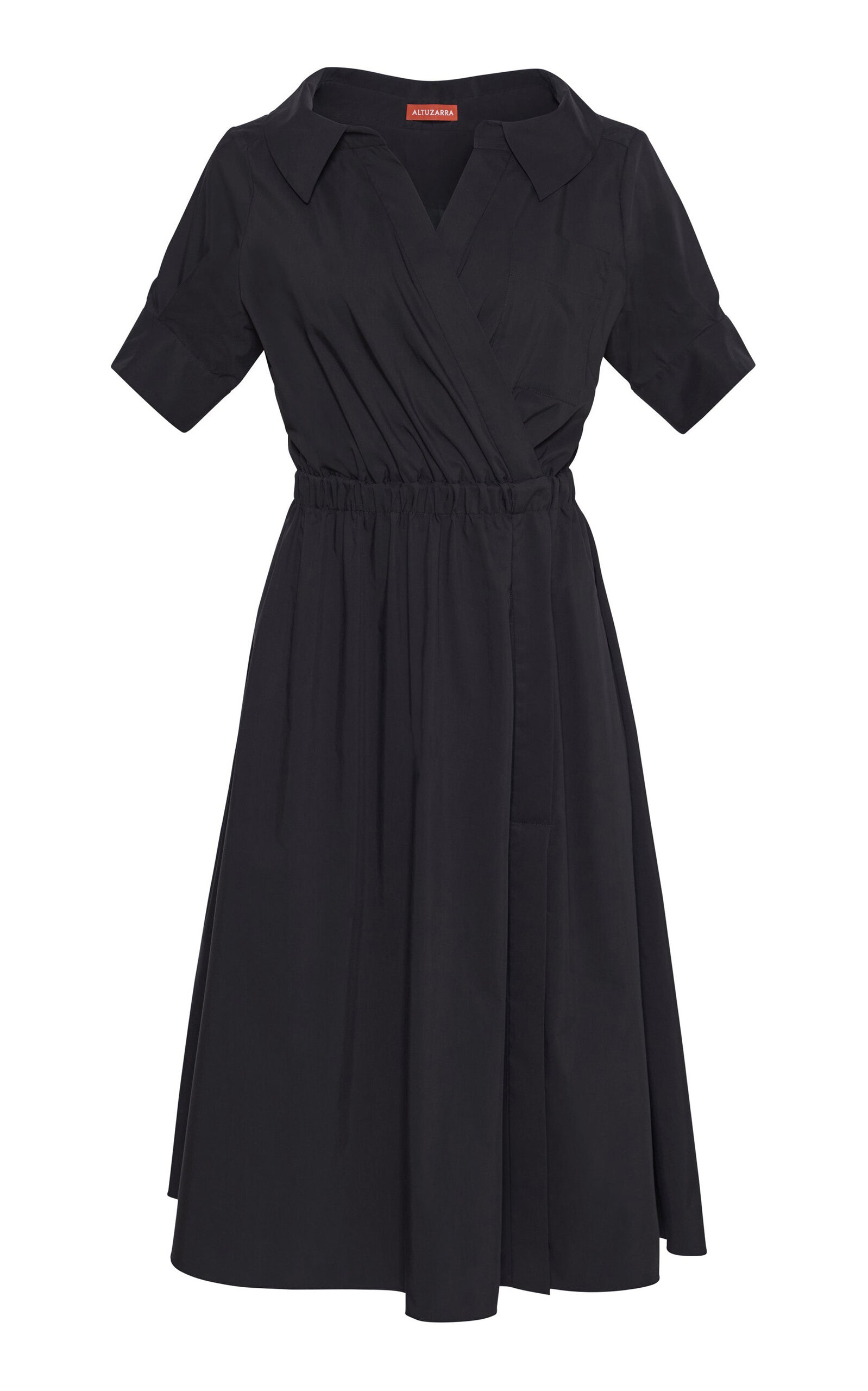 Altuzarra - Lydia Cotton Poplin Midi Dress - Black - FR 34 - Moda Operandi