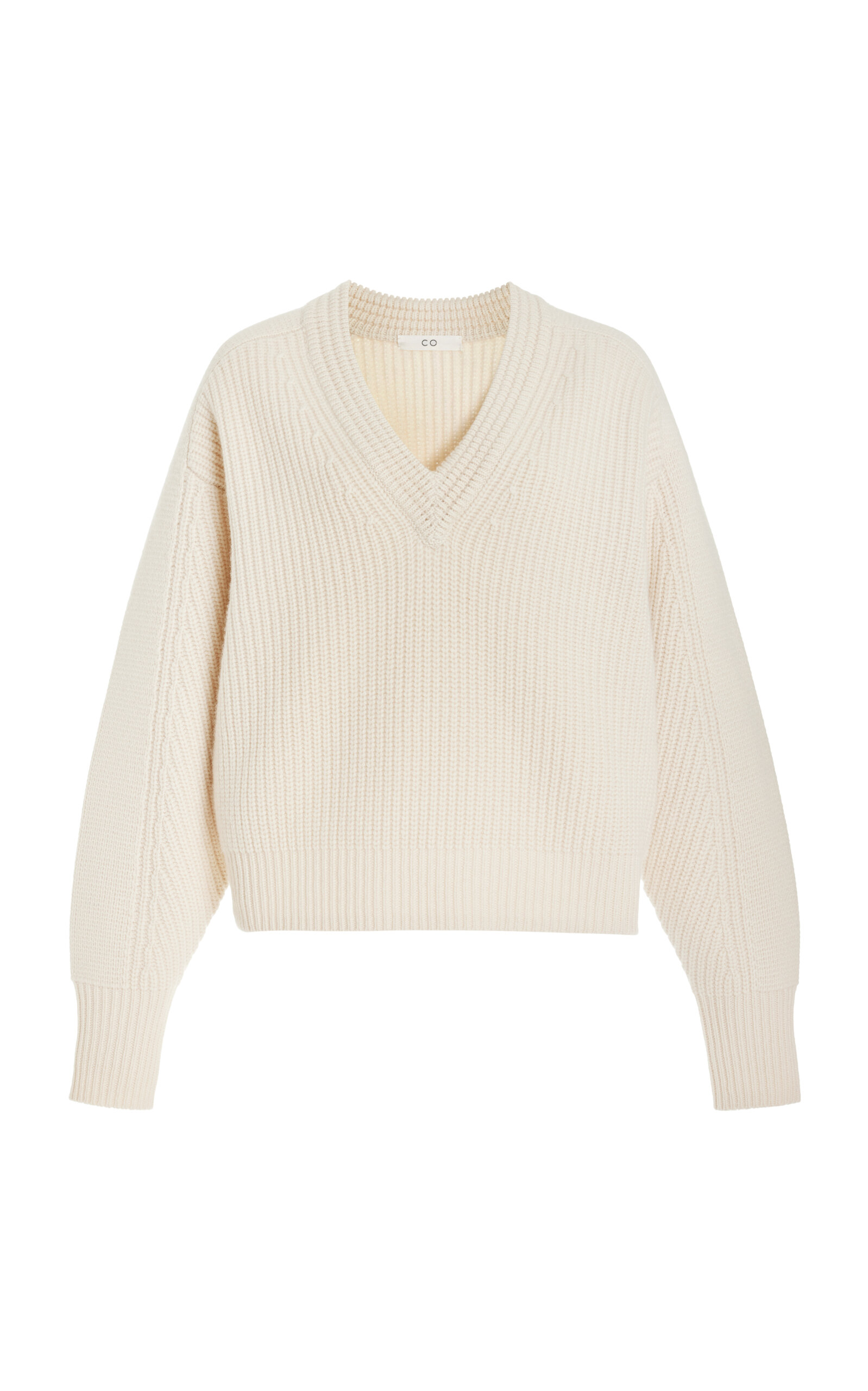Shop Co Knit Cashmere Sweater In Ivory