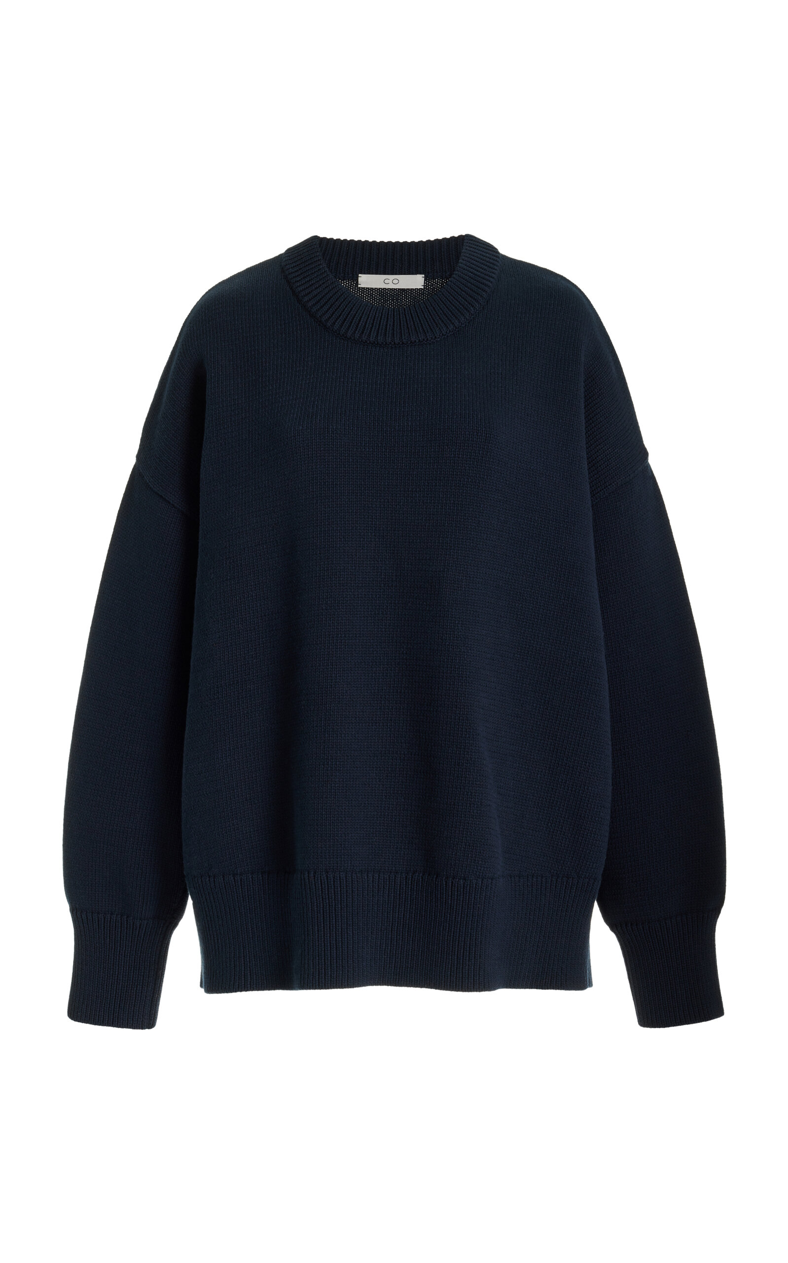 Boyfriend Knit Cotton-Blend Sweater