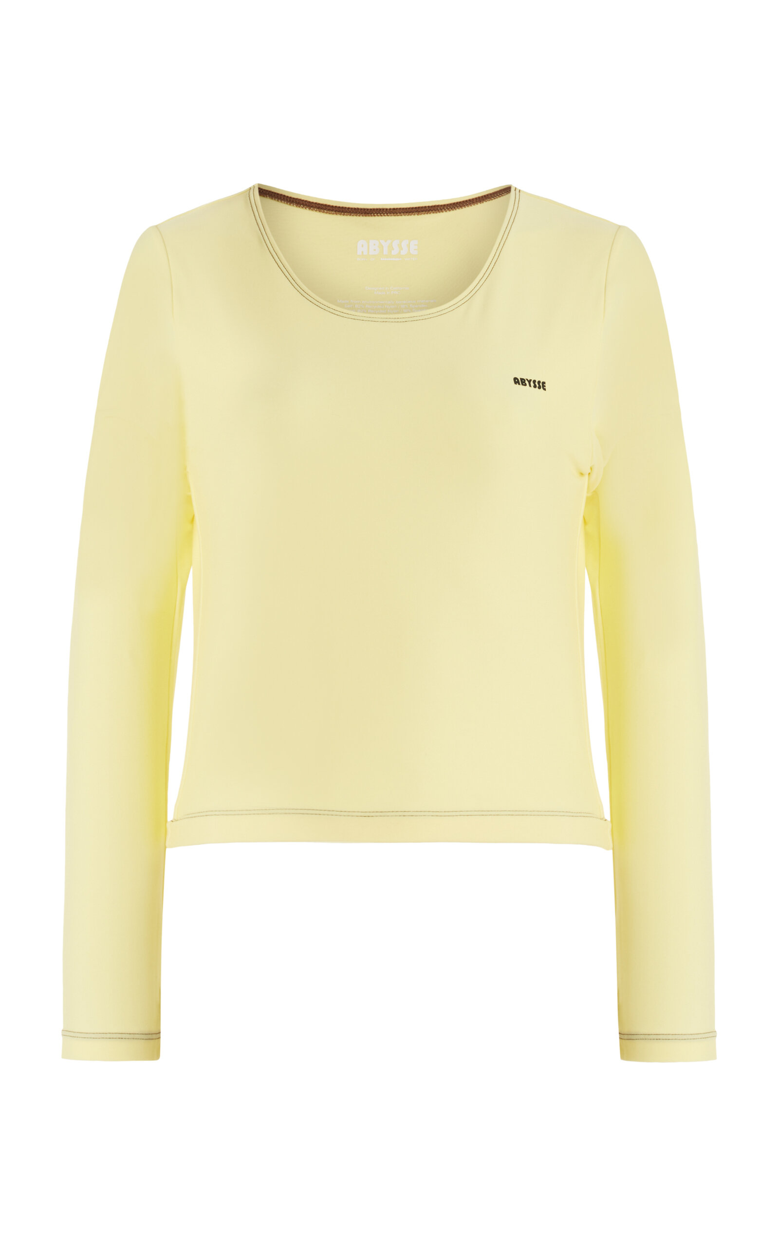 Shop Abysse Exclusive Poppler Long Sleeve Swim Top In Yellow