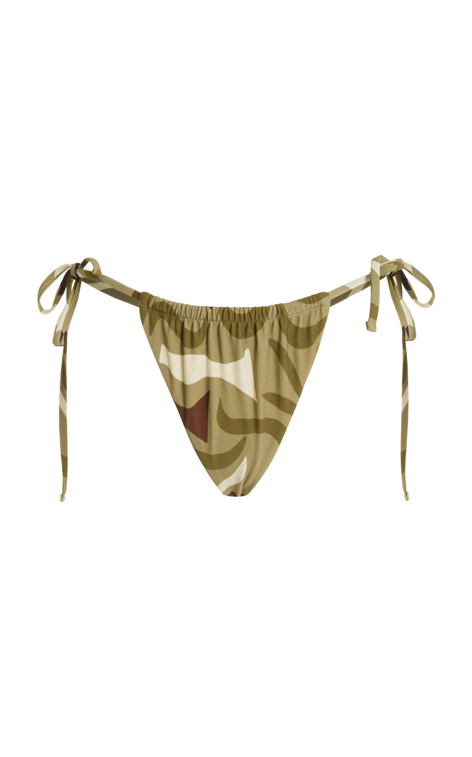 Shop Abysse Exclusive Misty Printed Triangle Bikini Botton In Green