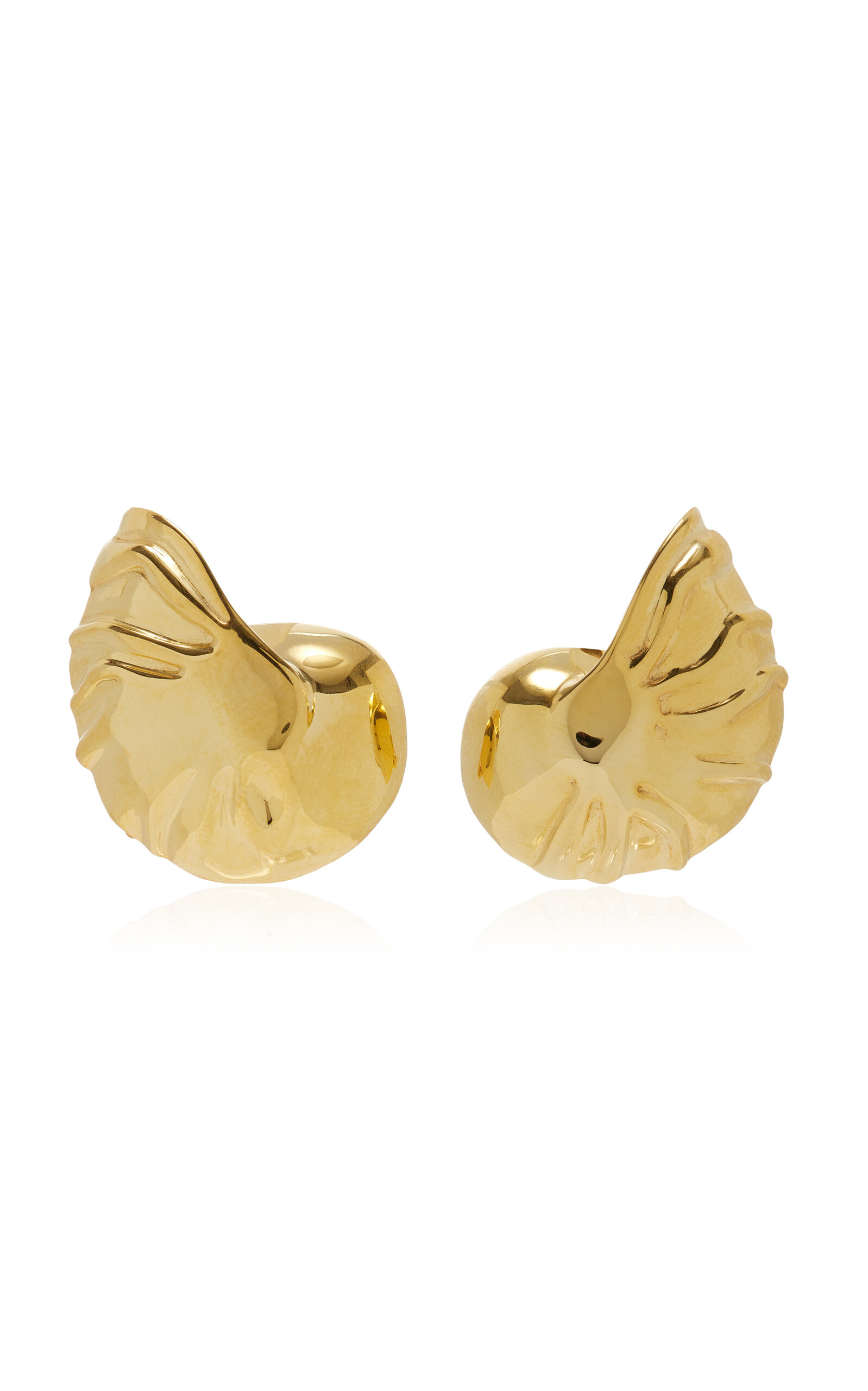 Shop Mayol The Ursula Gold-plated Shell Earrings