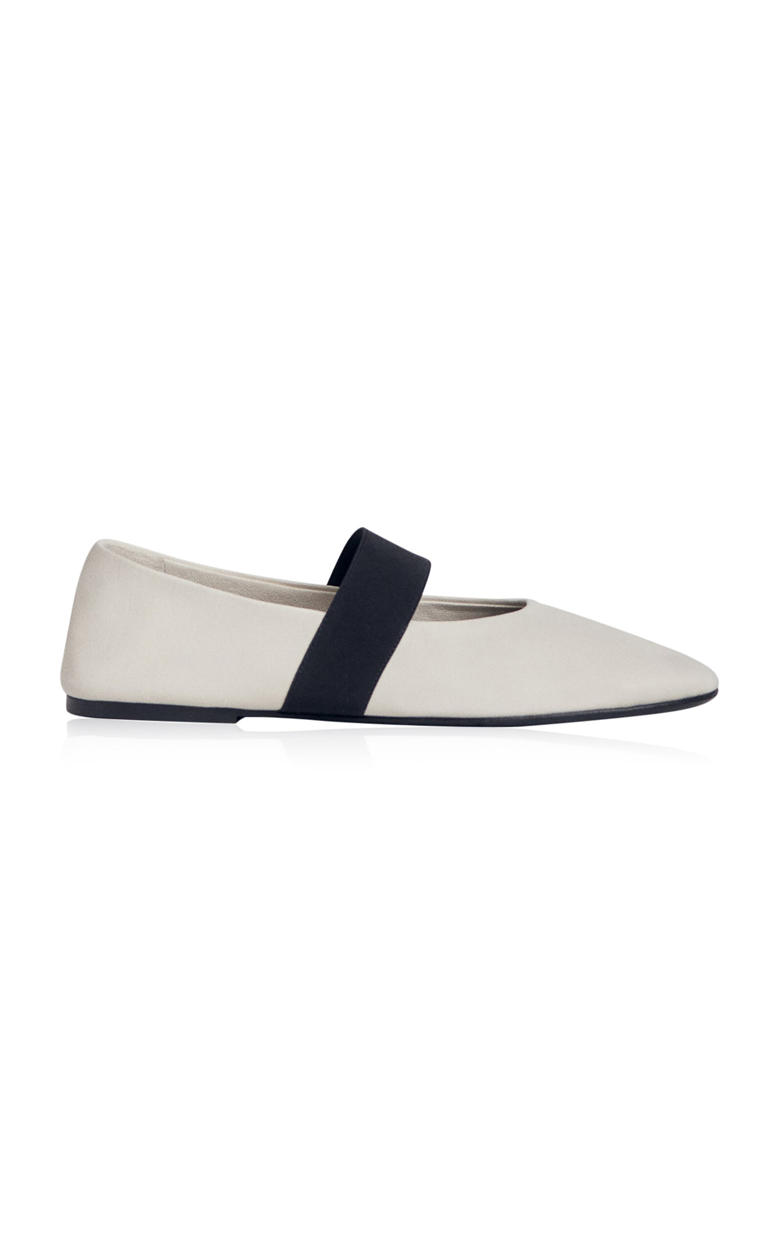 Shop Co Leather Ballet Flats In Ivory