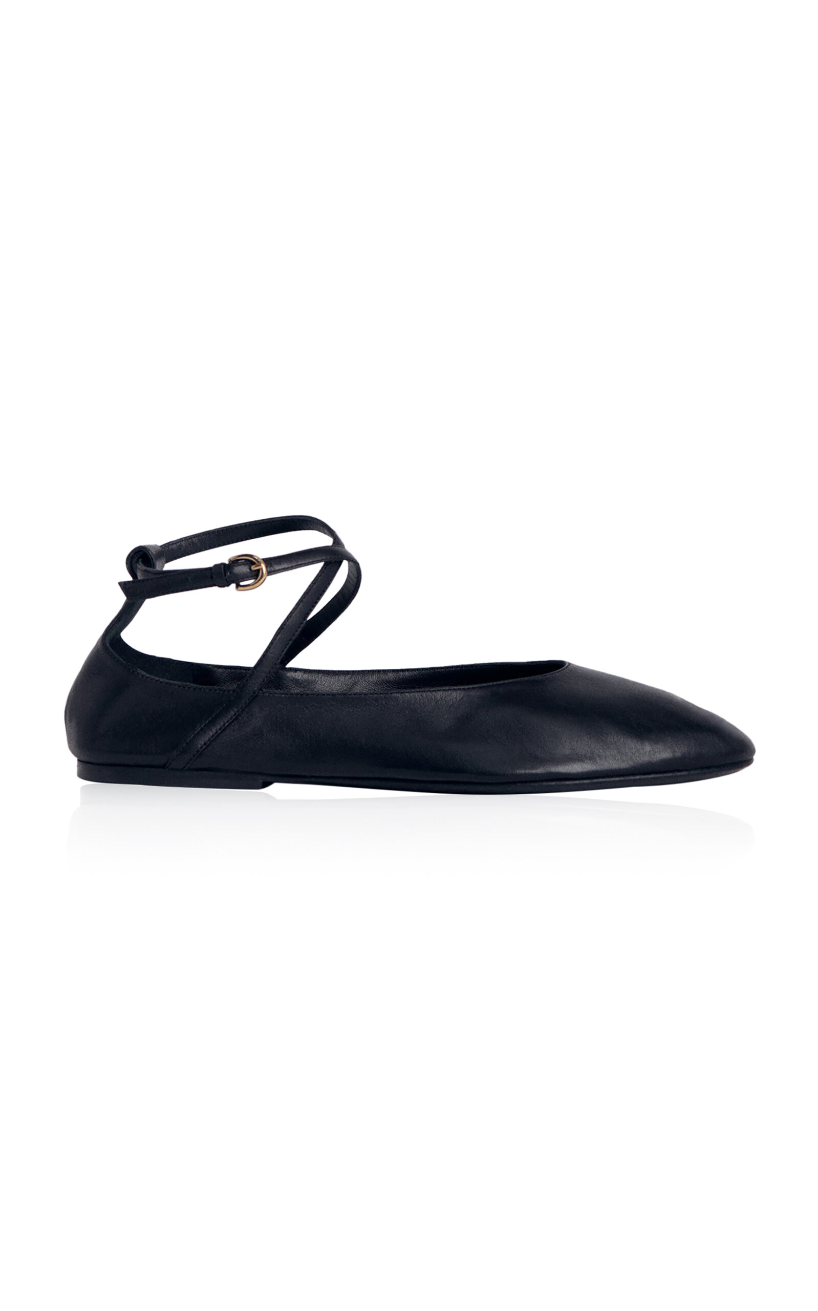 Shop Co Leather Ballet Flats In Black
