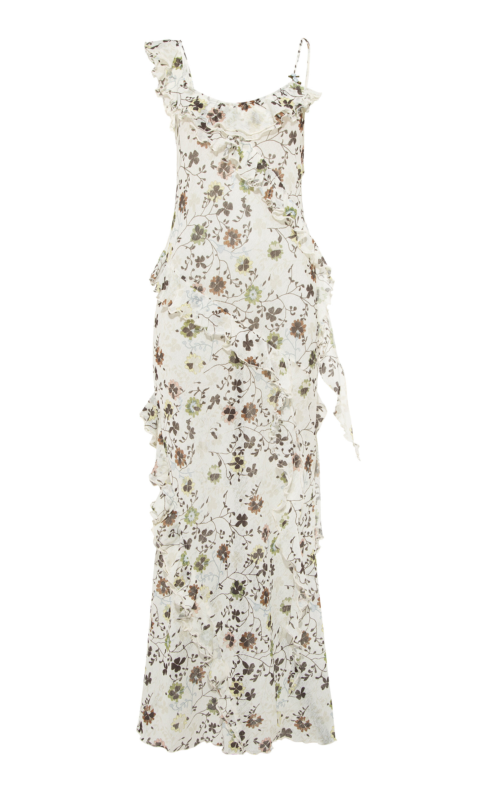 SIEDRÉS Muns Ruffle-Detailed Georgette Maxi Dress - Floral